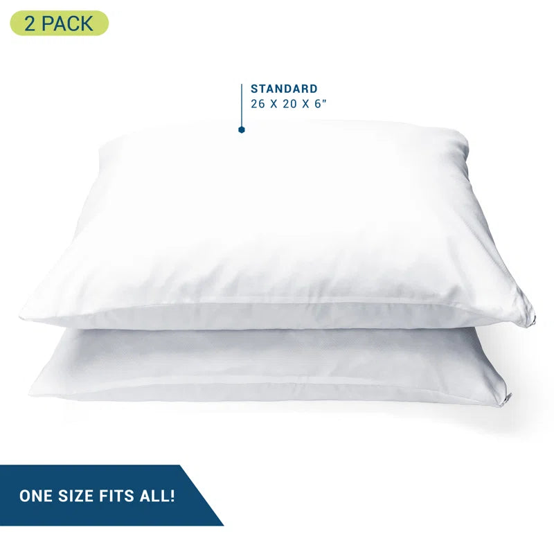 Kabir Shredded (12x20) Memory Foam Pillows (Pack of 2)