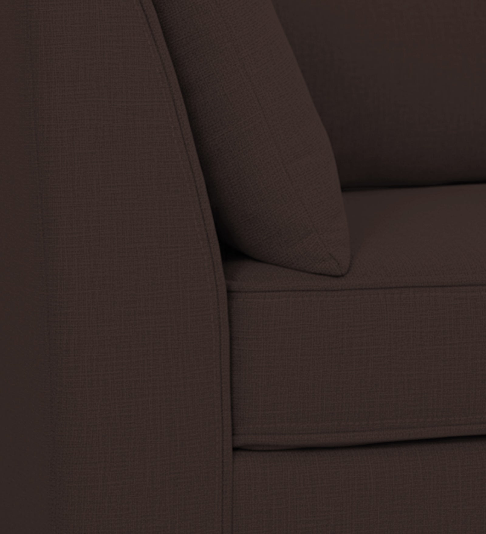 Miranda Fabric 1 Seater Sofa In Coffee Brown Colour