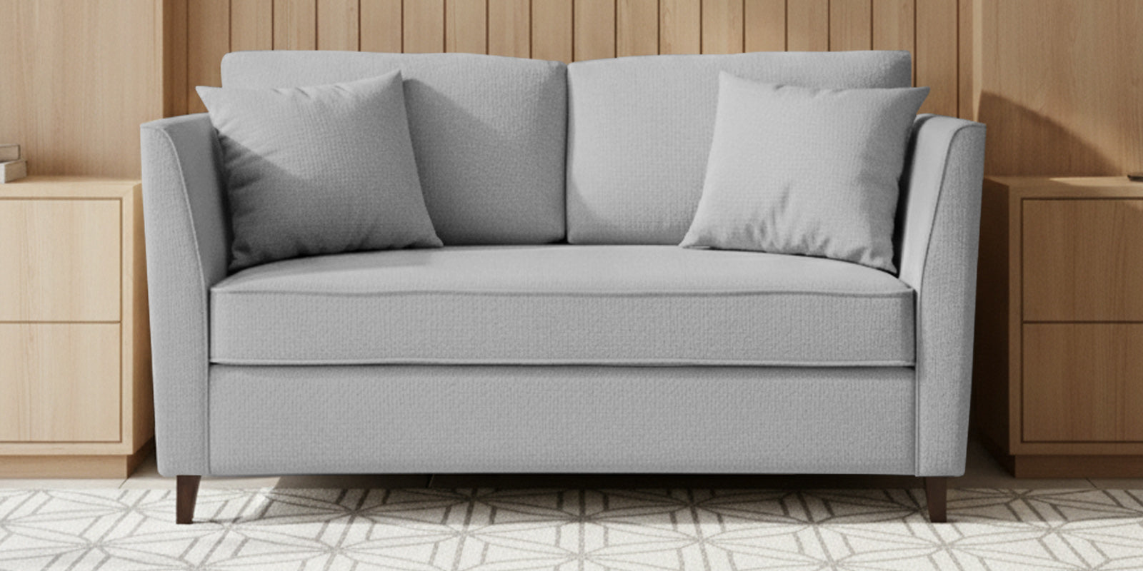 Miranda Fabric 2 Seater Sofa In Lit Grey Colour