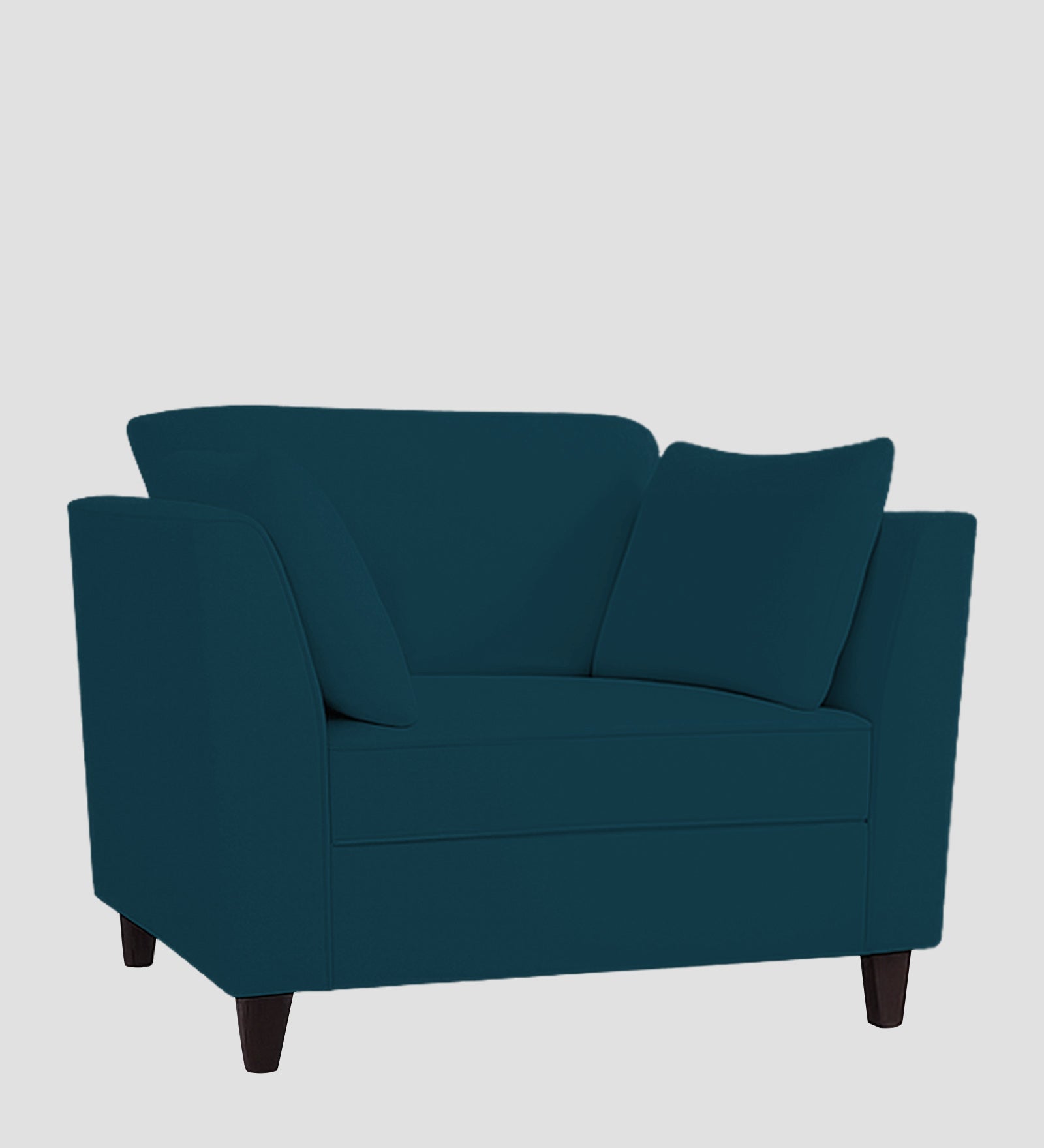 Miranda Velvet 1 Seater Sofa In Azura Blue Colour