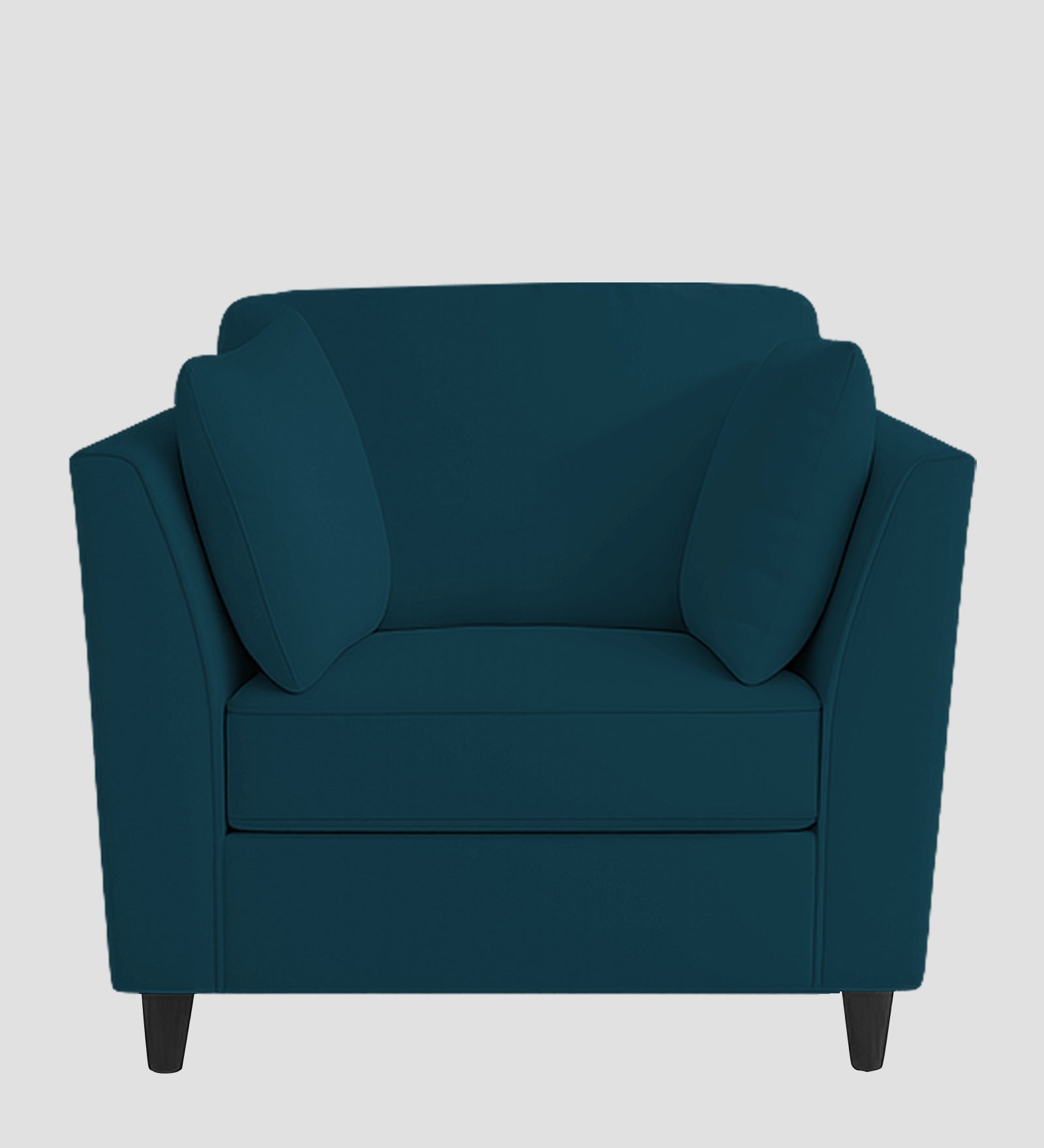 Miranda Velvet 1 Seater Sofa In Azura Blue Colour