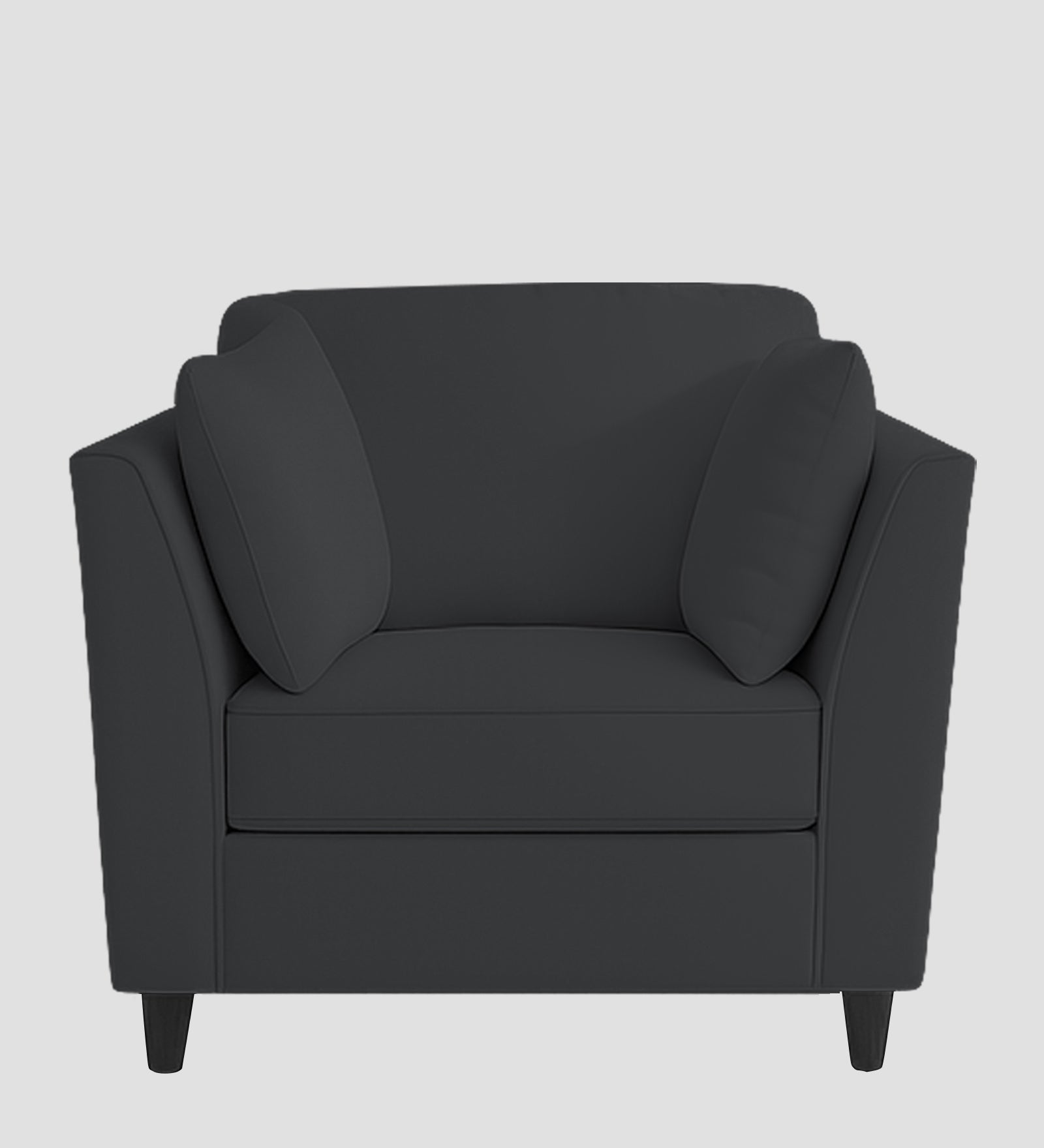 Miranda Velvet 1 Seater Sofa In Davy Grey Colour