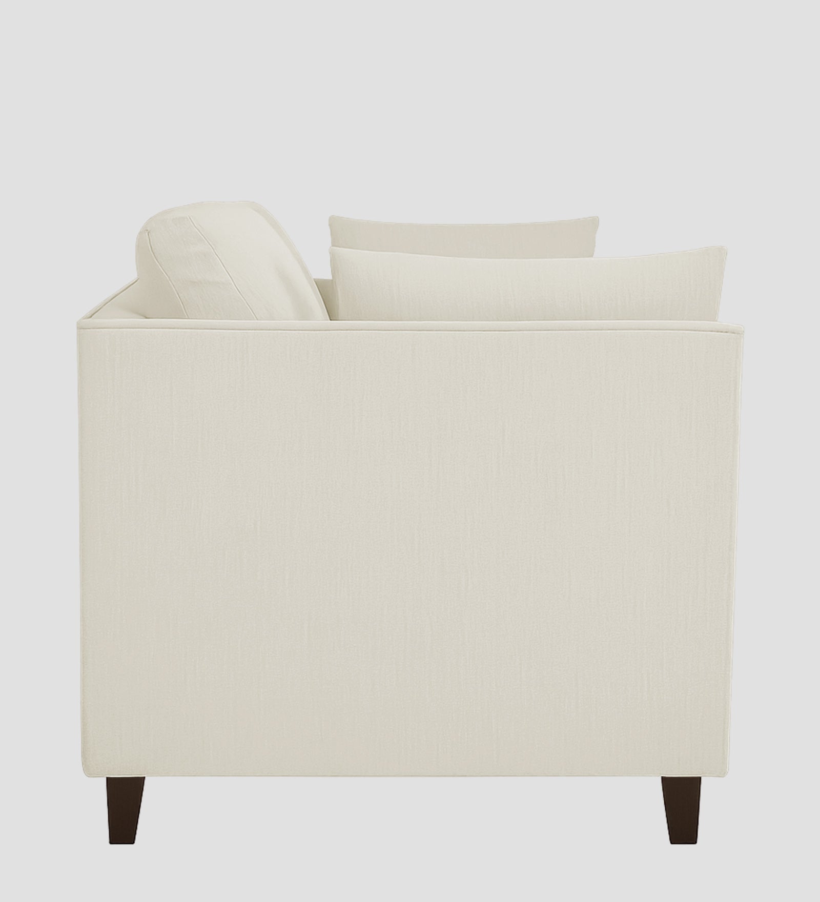 Miranda Velvet 1 Seater Sofa In Warm White Colour