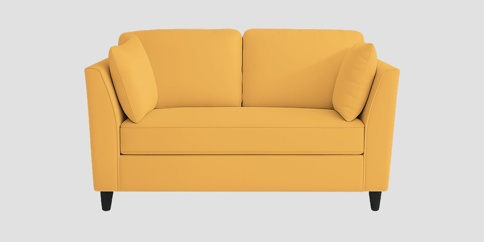 Miranda Velvet 2 Seater Sofa In Turmeric Yellow Colour