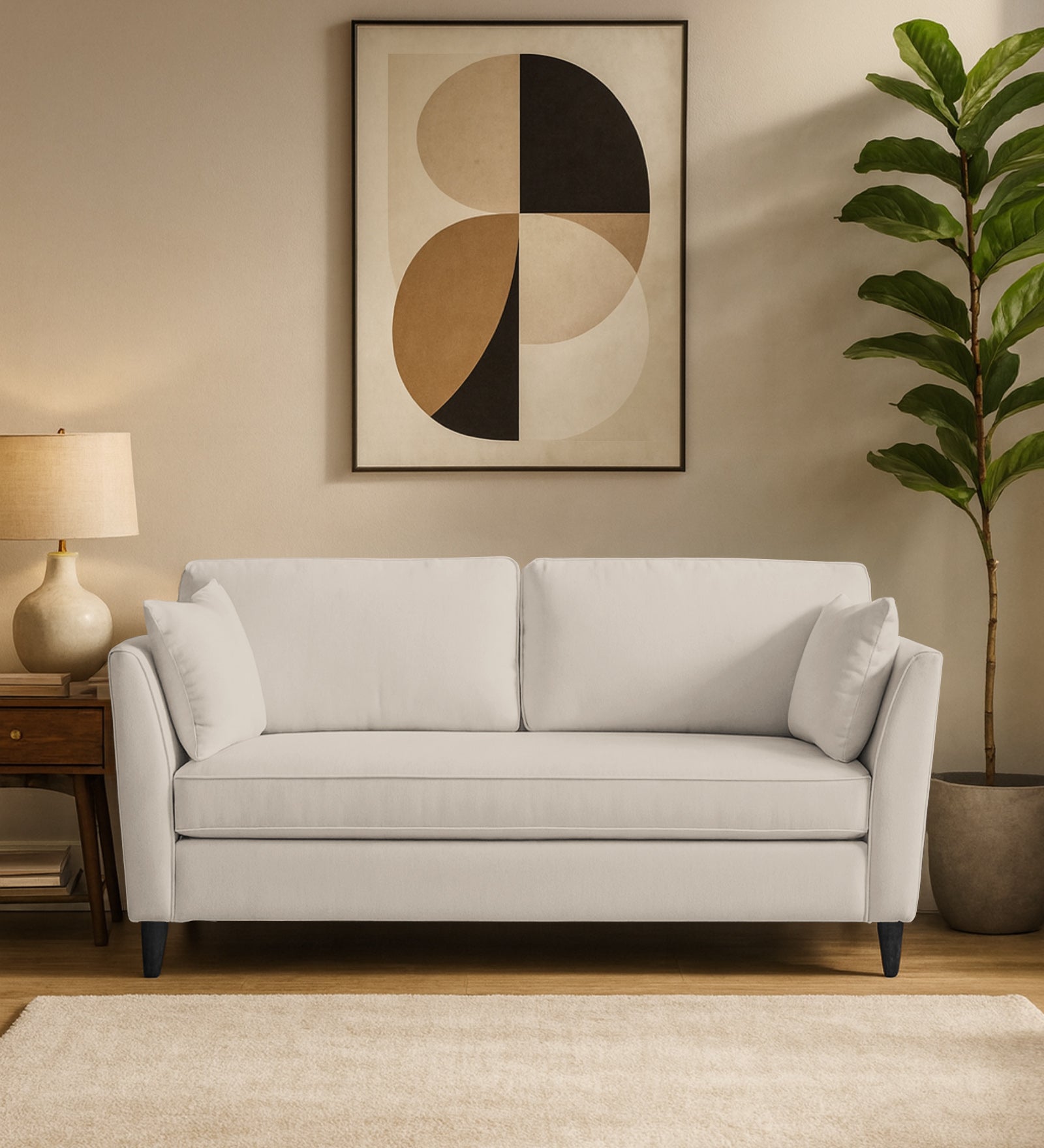 Miranda Velvet 3 Seater Sofa In Camel Beige Colour