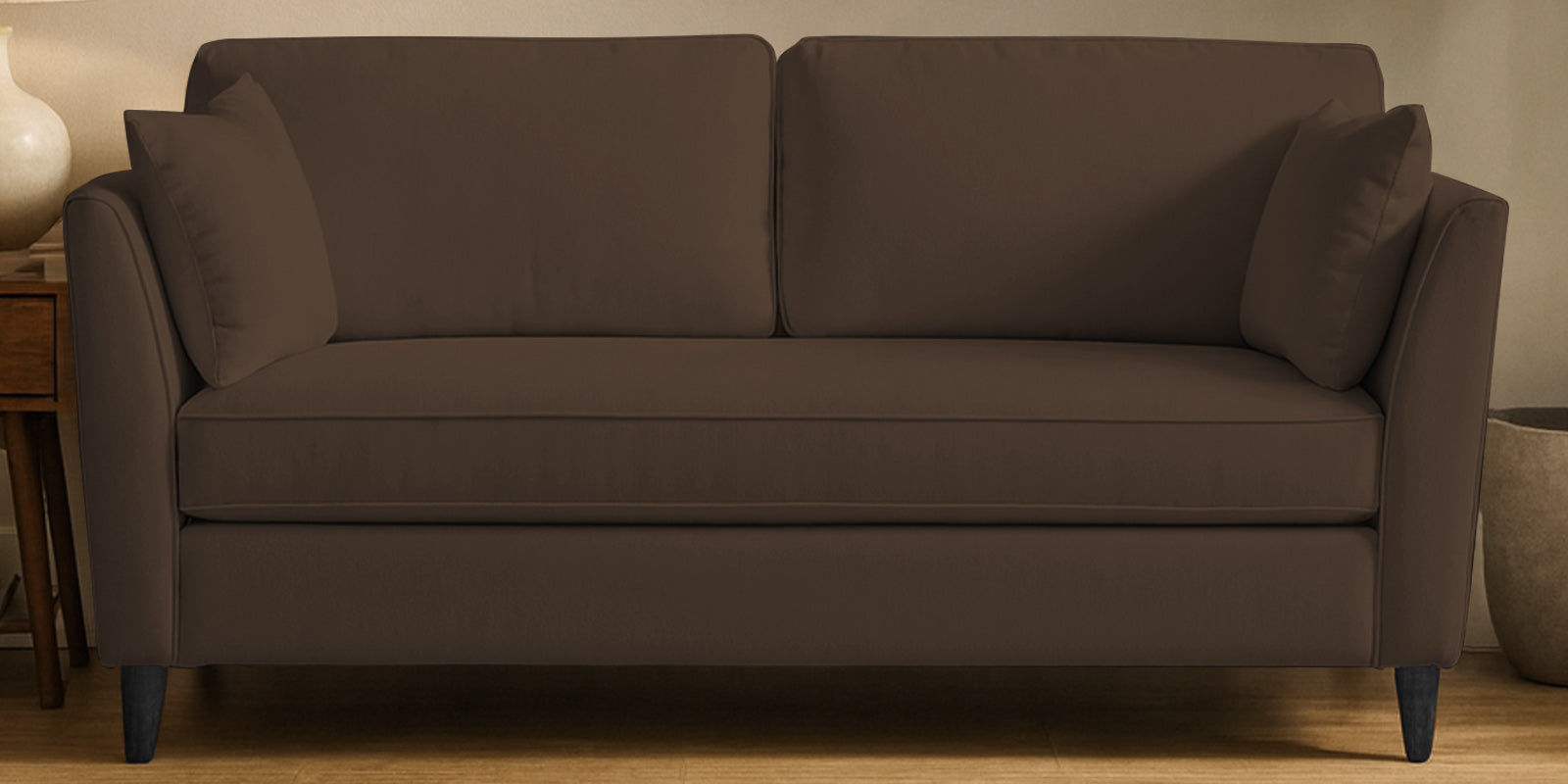 Miranda Velvet 3 Seater Sofa In Mocha Brown Colour