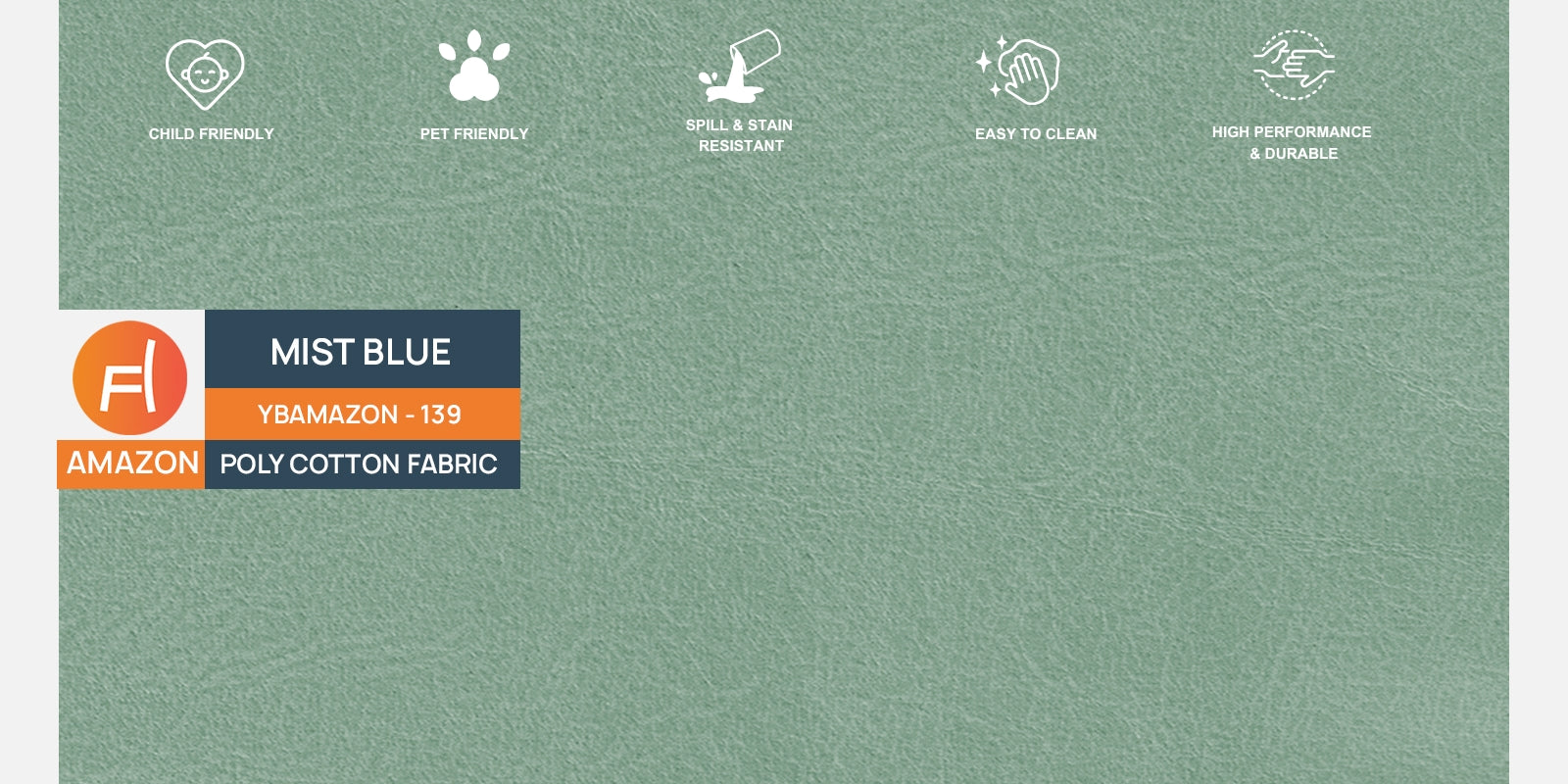 Woody Fabric LHS Sectional Sofa (3+Lounger) In Mist Blue Colour - Febonic Living