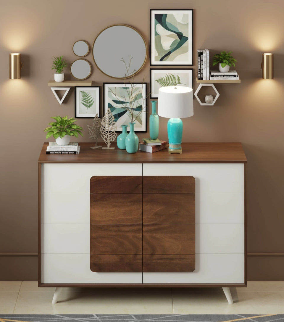 Moran Chest Of Drawers In Brown Maple & Frosty Finish