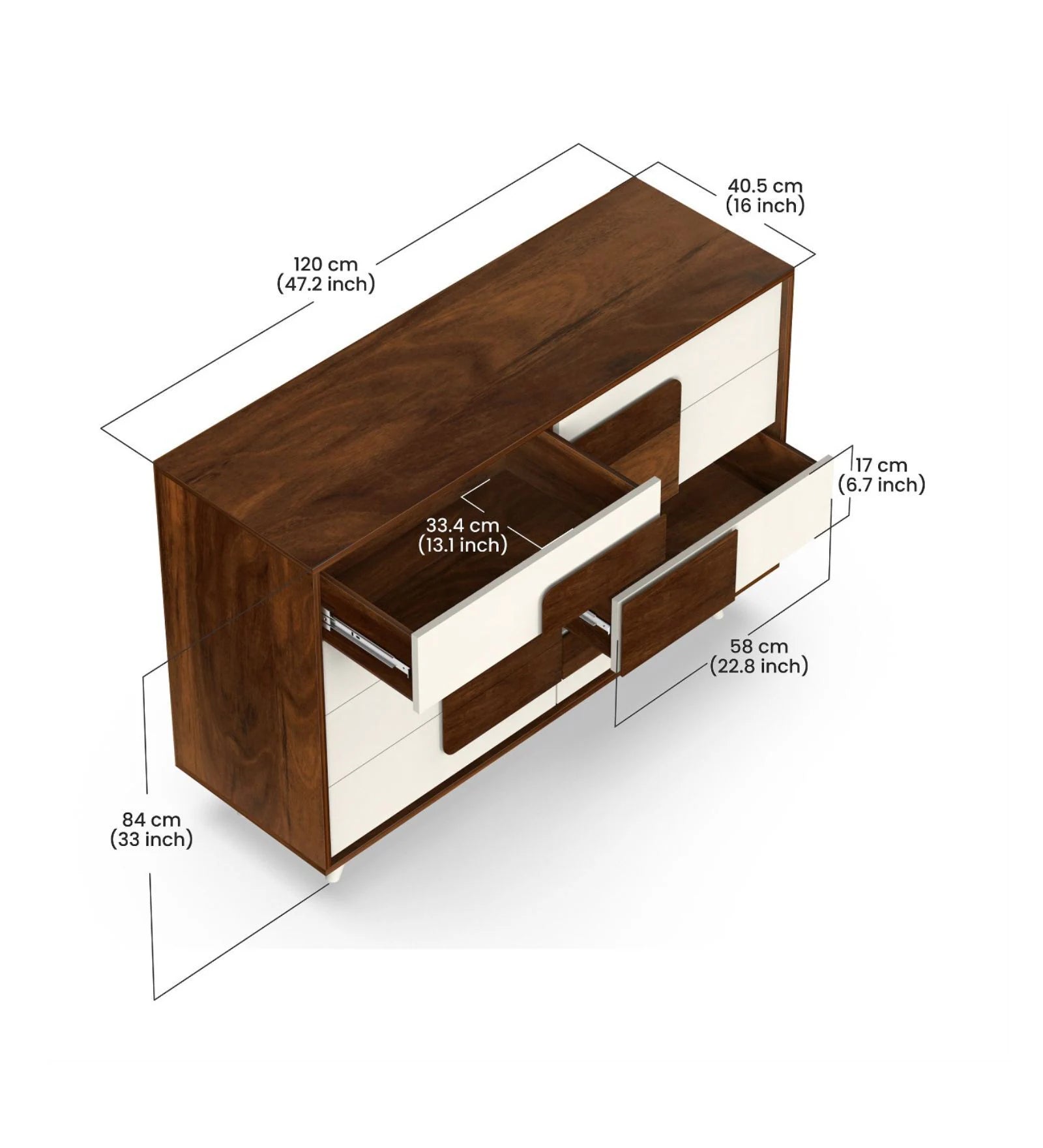 Moran Chest Of Drawers In Brown Maple & Frosty Finish