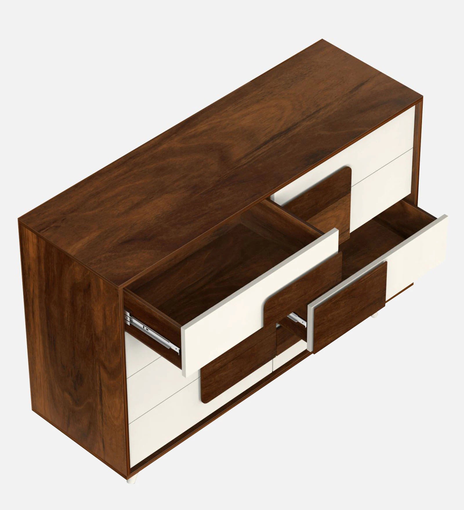 Moran Chest Of Drawers In Brown Maple & Frosty Finish