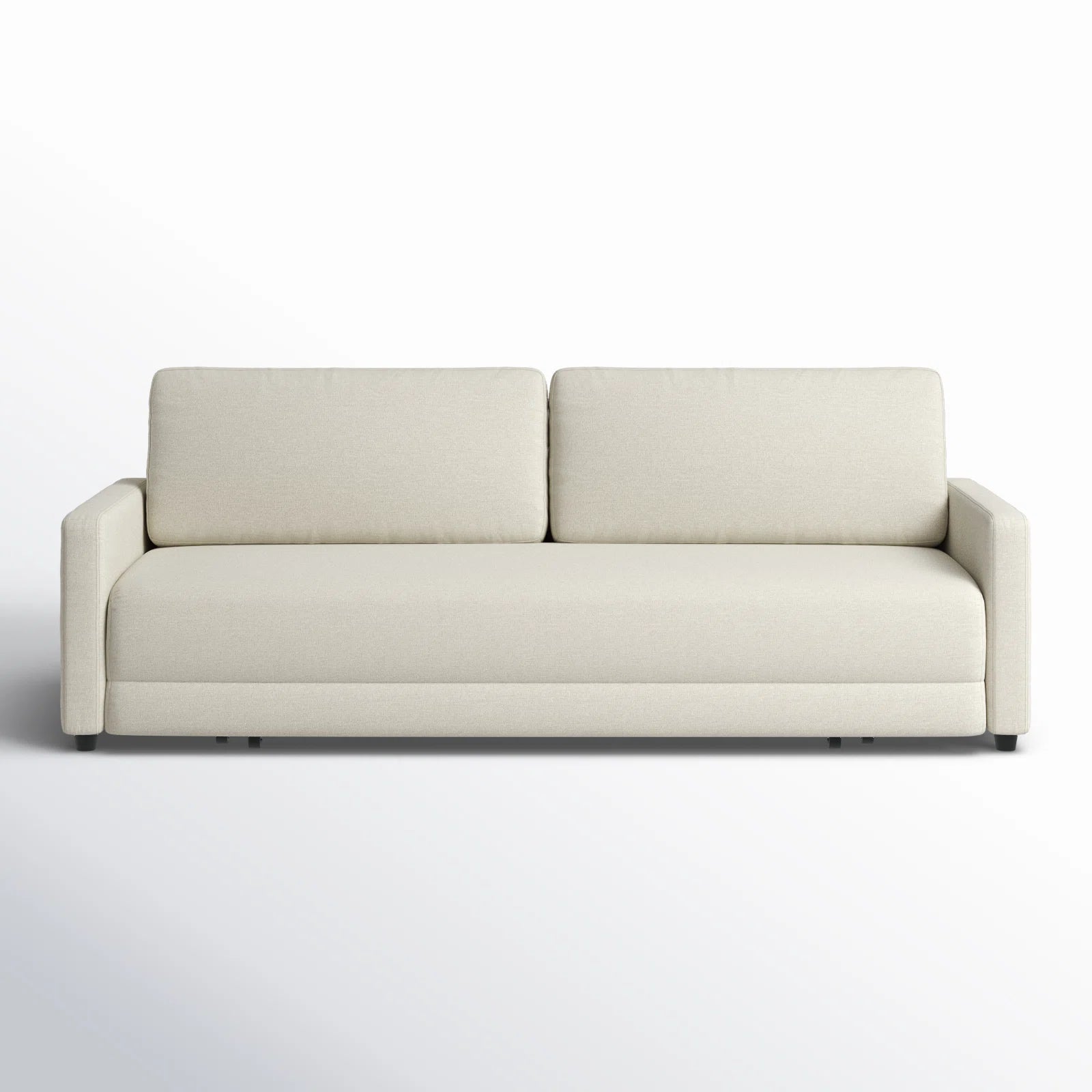 Leora Fabric 3 Seater Pull Out Sofa Cum Bed In Ivory Cream Colour - Febonic Living