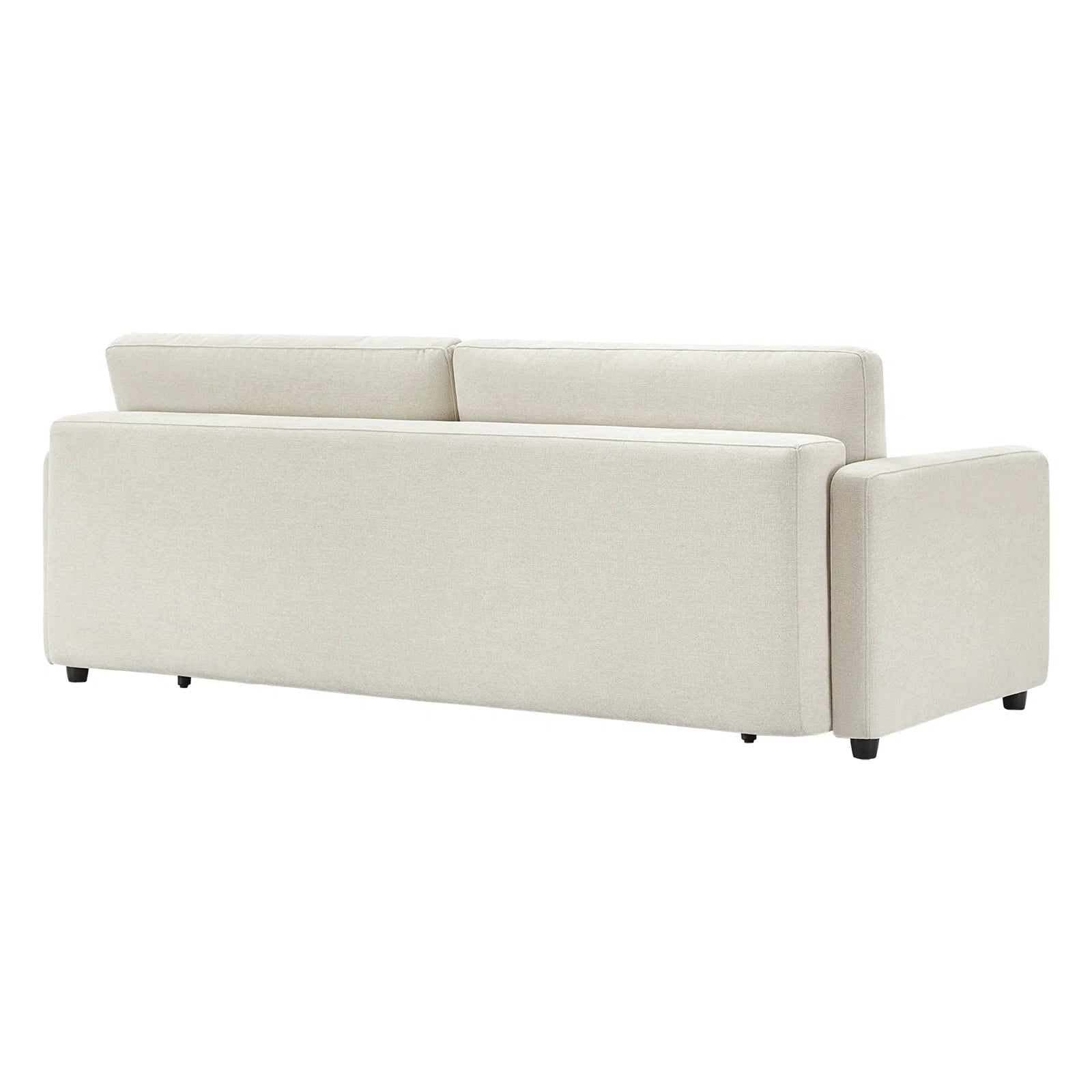 Leora Fabric 3 Seater Pull Out Sofa Cum Bed In Ivory Cream Colour - Febonic Living