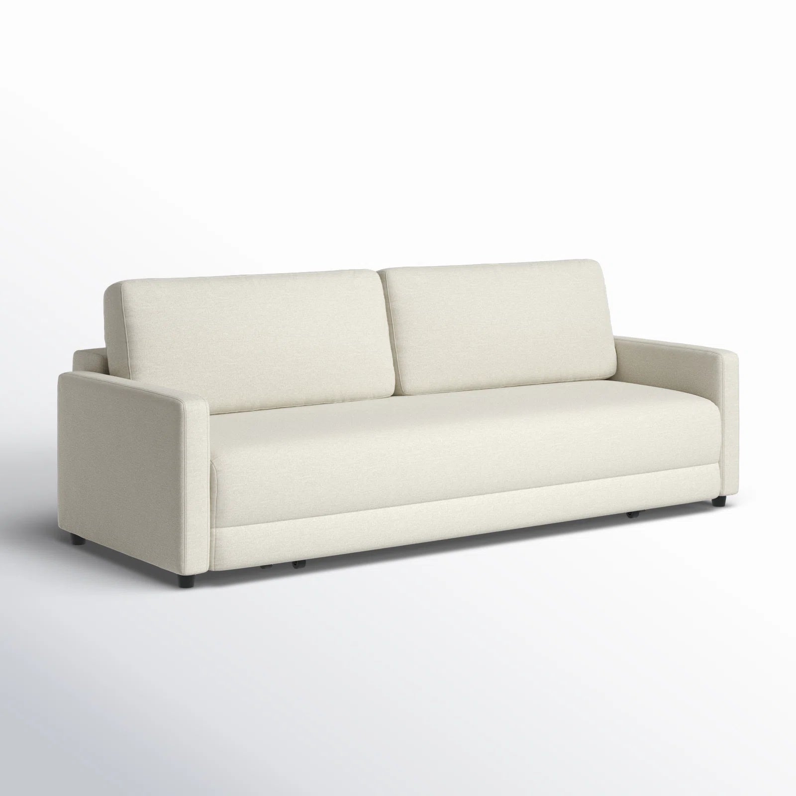 Leora Fabric 3 Seater Pull Out Sofa Cum Bed In Ivory Cream Colour - Febonic Living