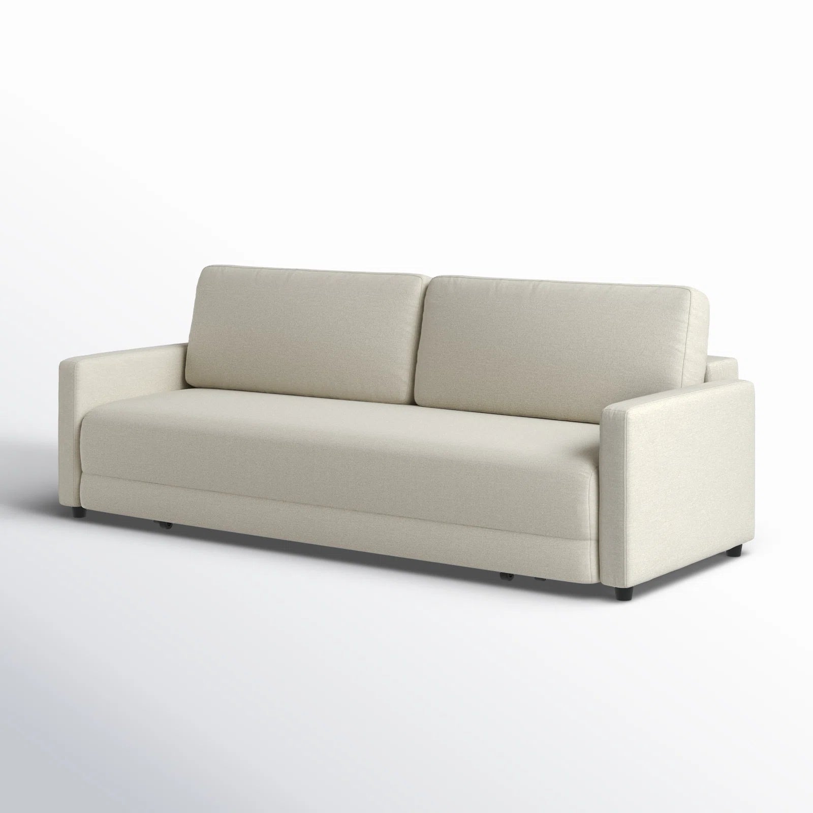 Leora Fabric 3 Seater Pull Out Sofa Cum Bed In Ivory Cream Colour - Febonic Living