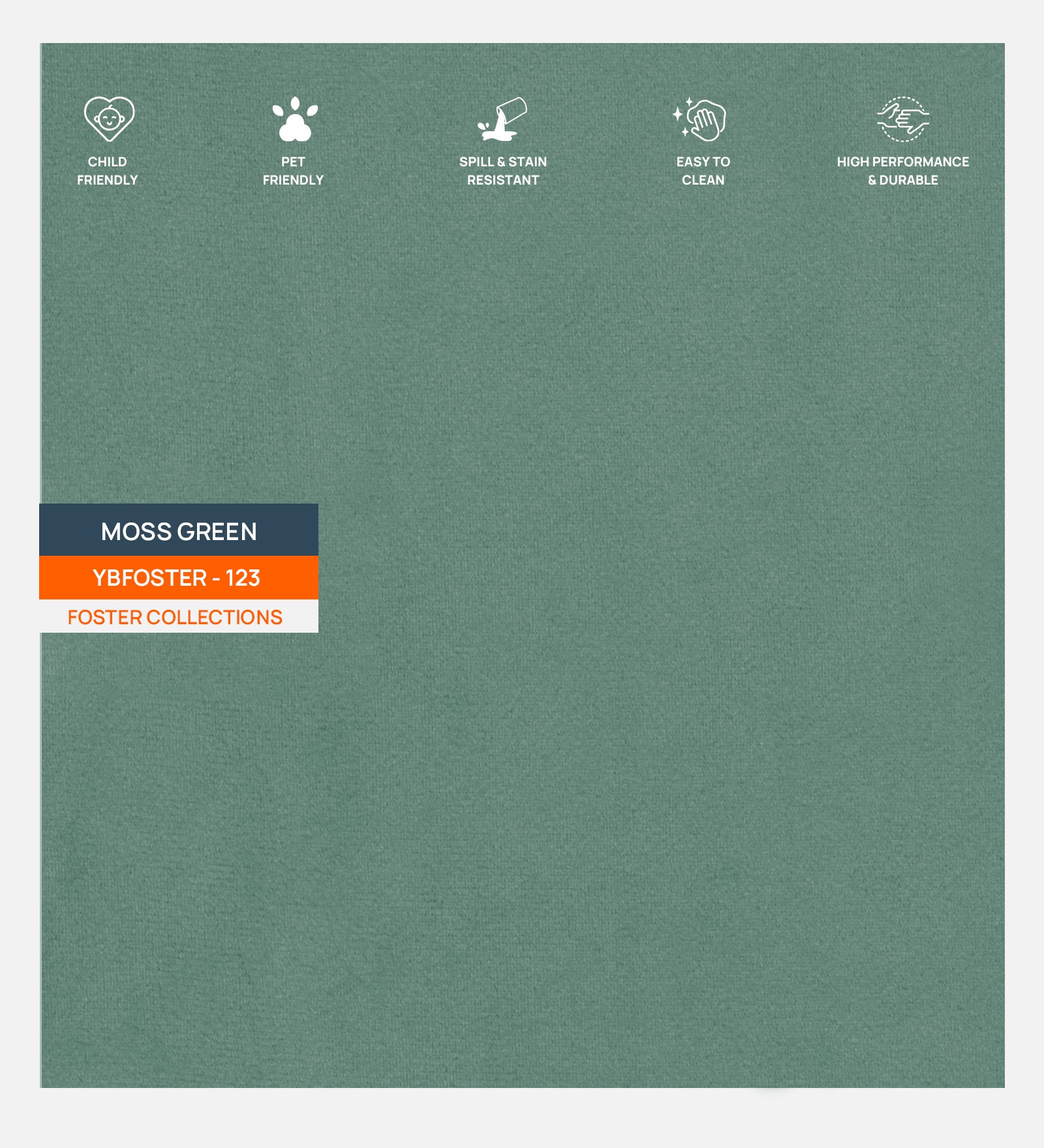Velvet Foster Fabric Moss Green 123 Code