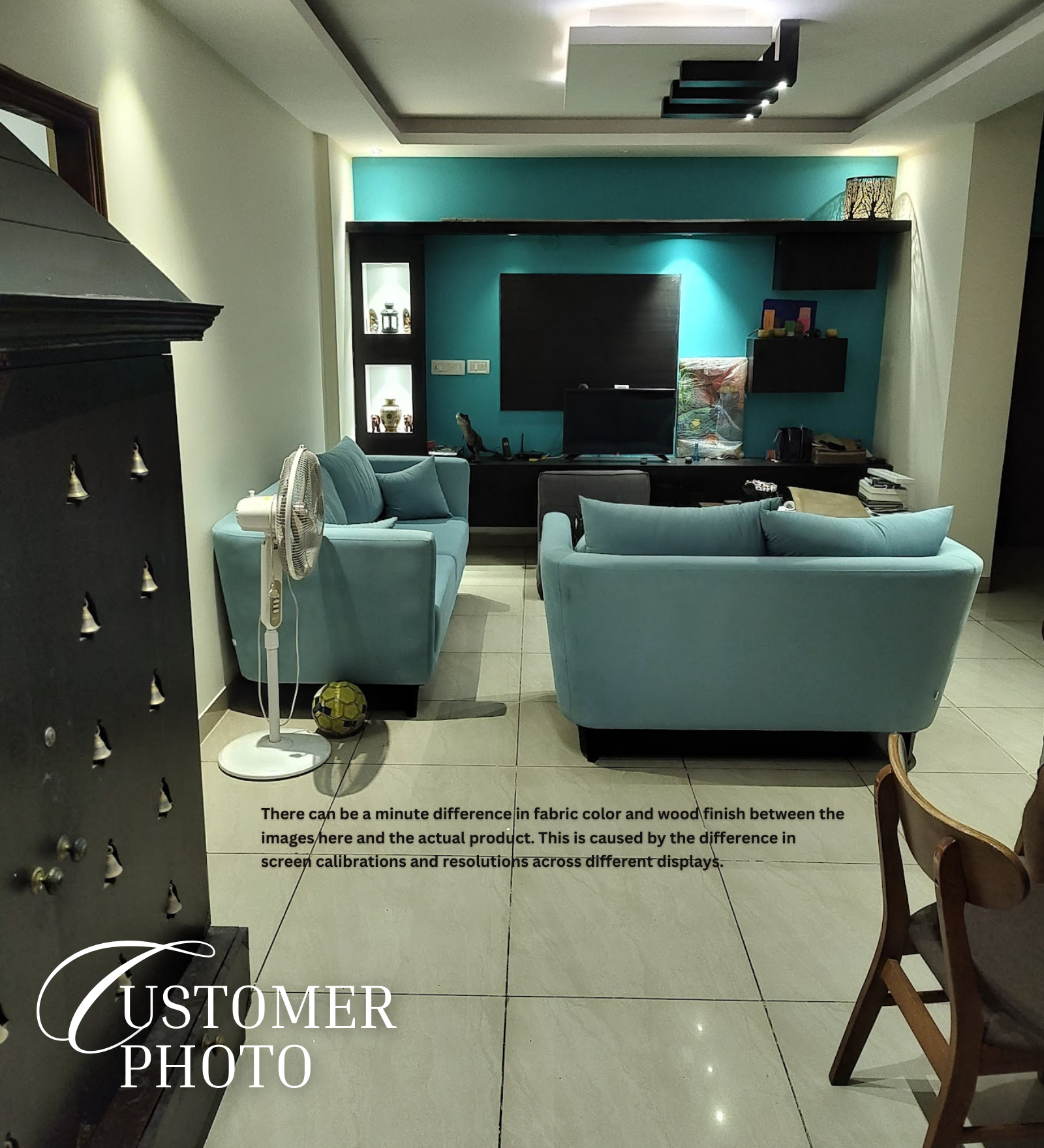 Norway Velvet 1 Seater Sofa In Oxford Blue Colour - Febonic Living