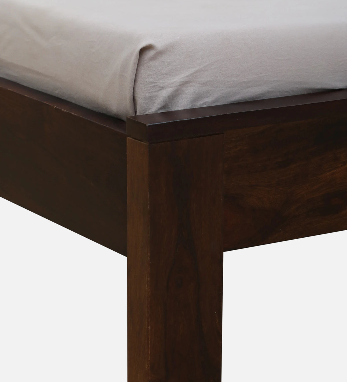 Narvik Sheesham Wood Queen Size Bed In Provincial Teak Finish
