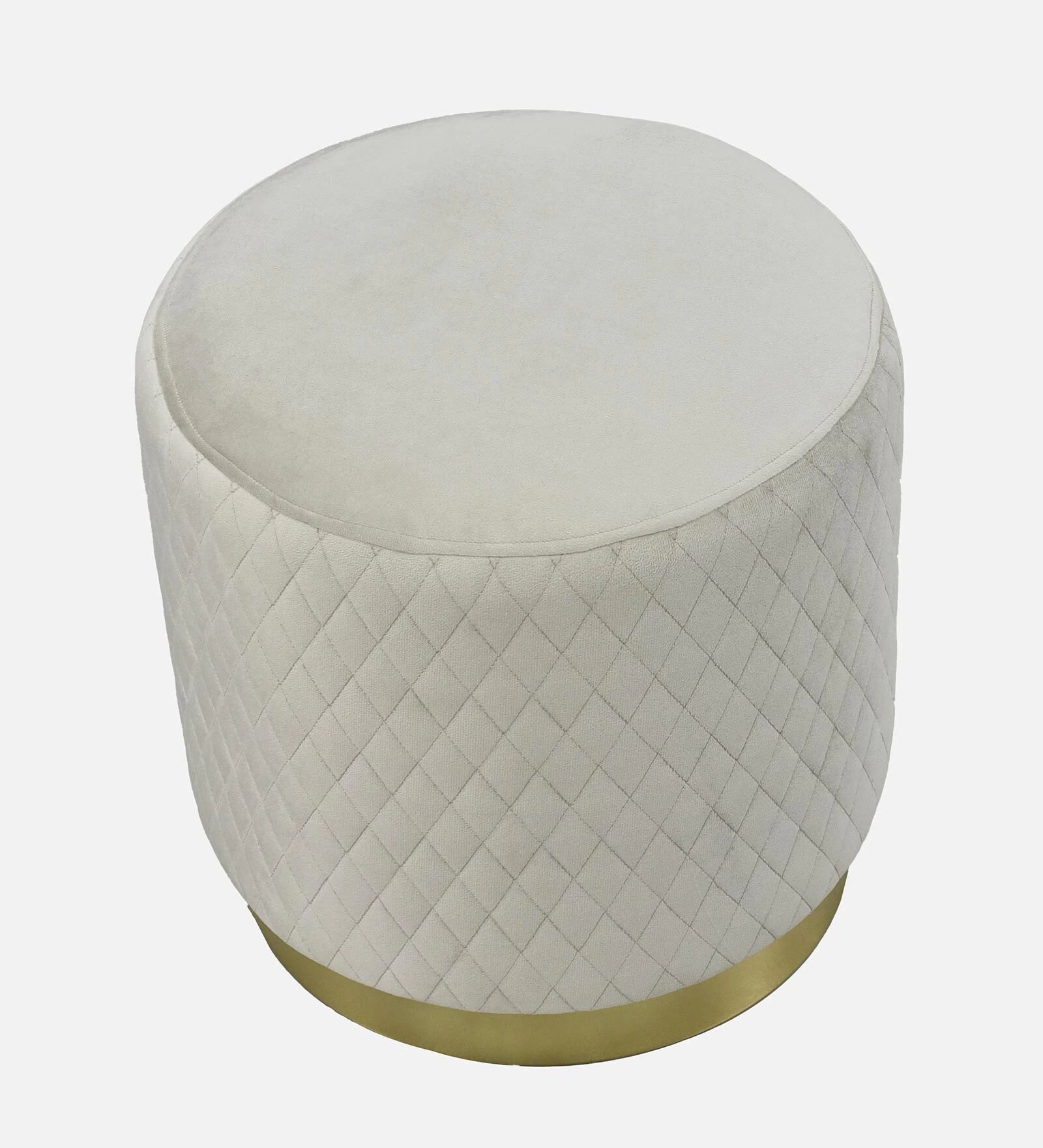 Nector Fabric Pouffe In Lit Grey Colour