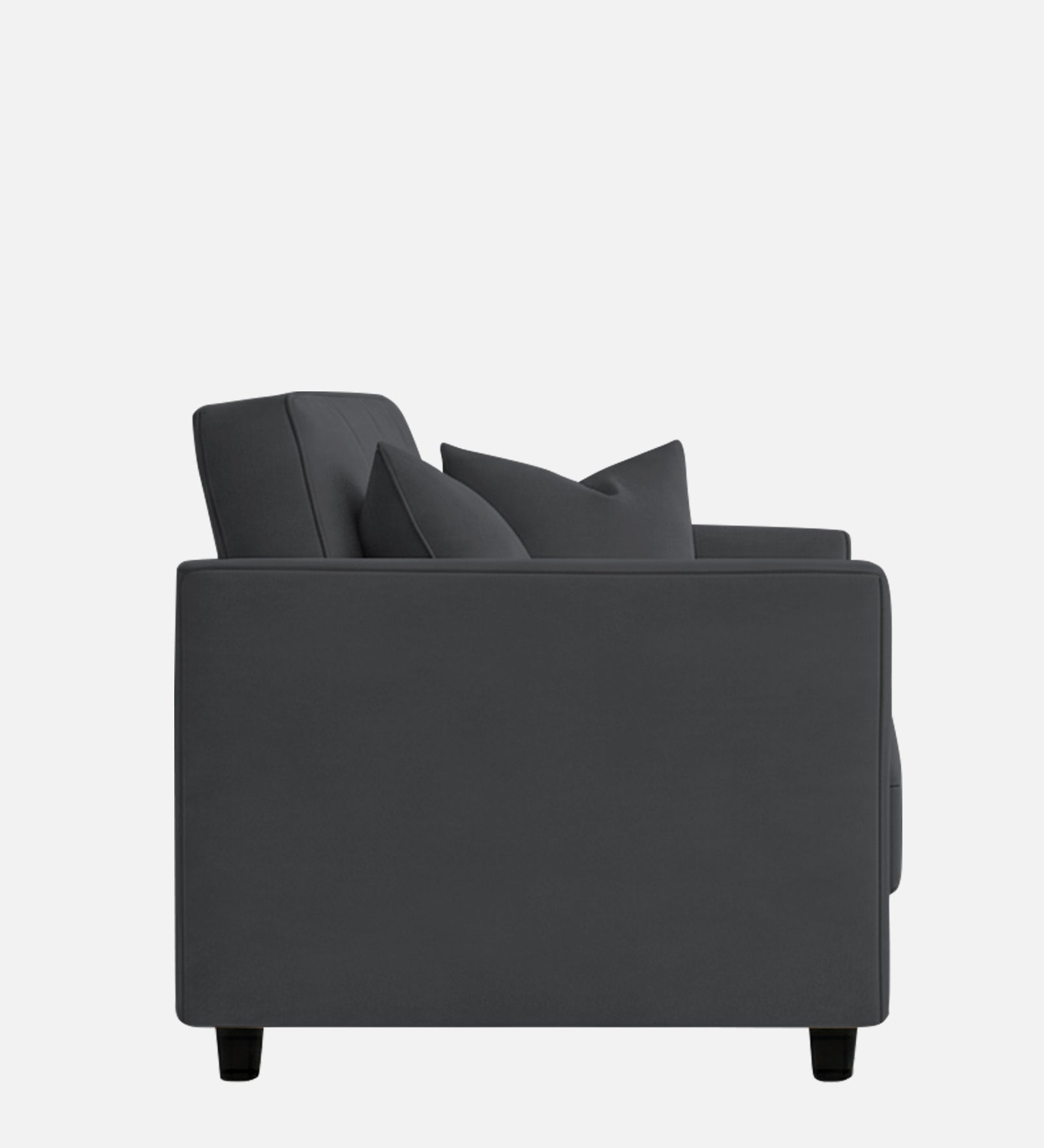 Nestin Velvet 1 Seater Sofa In Davy Grey Colour - Febonic Living