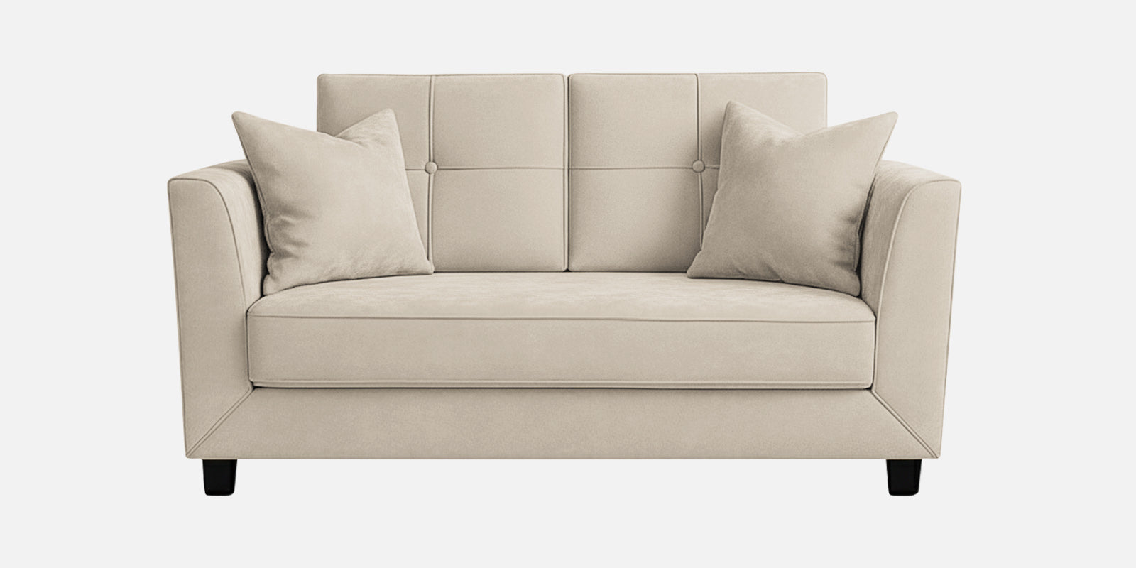 Nestin Velvet 2 Seater Sofa In Camel Beige Colour