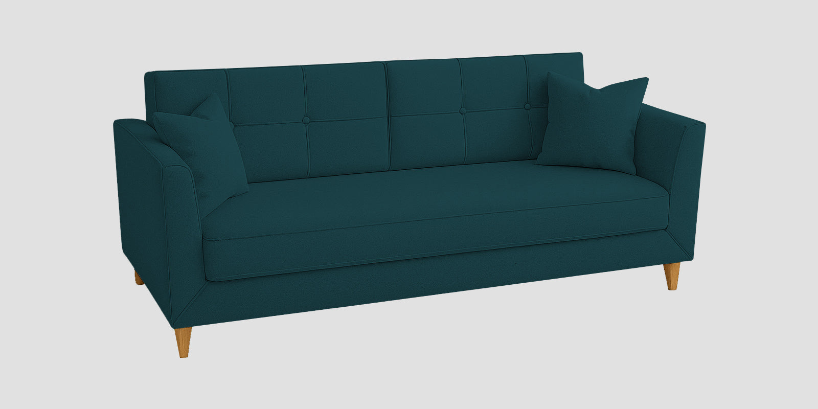 Nestin Velvet 3 Seater Sofa In Arabian Green Colour