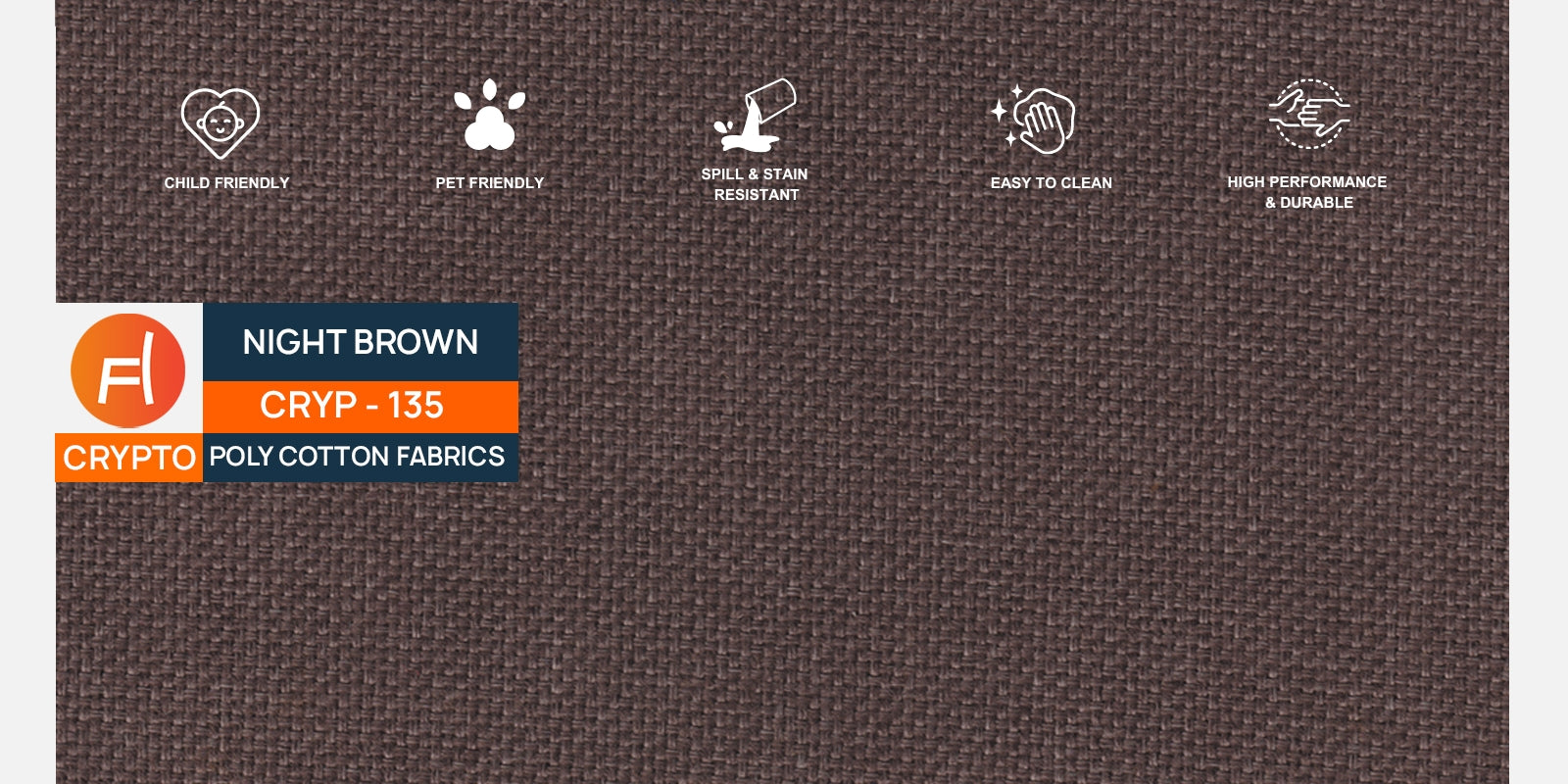 Homer Fabric 3 Seater Sofa In Night Brown Colour - Febonic Living