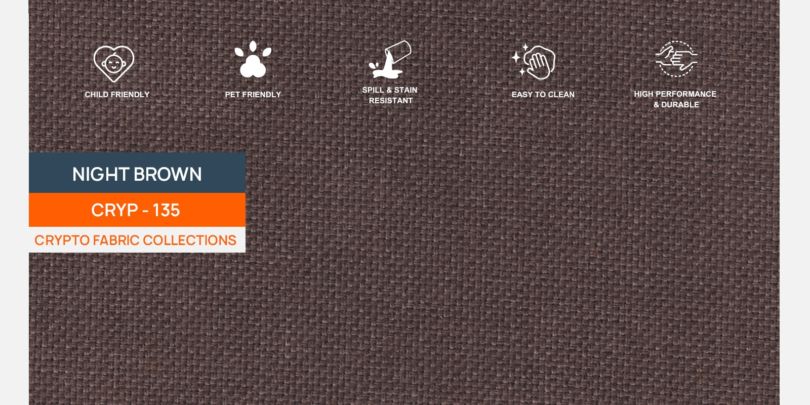 Esha Fabric 3 Seater Sofa In Night Brown Colour - Febonic Living