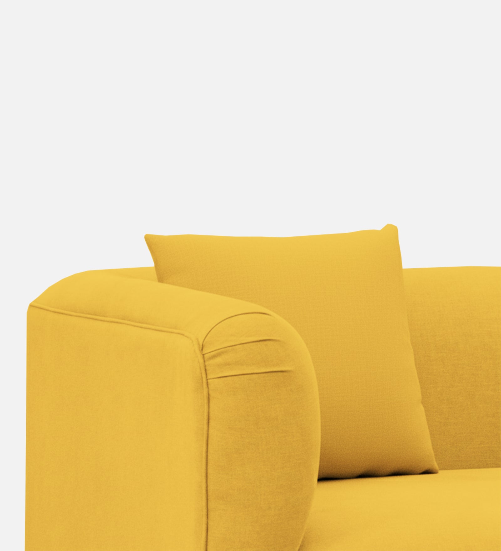 Niki Fabric 1 Seater Sofa In Bold Yellow Colour - Febonic Living