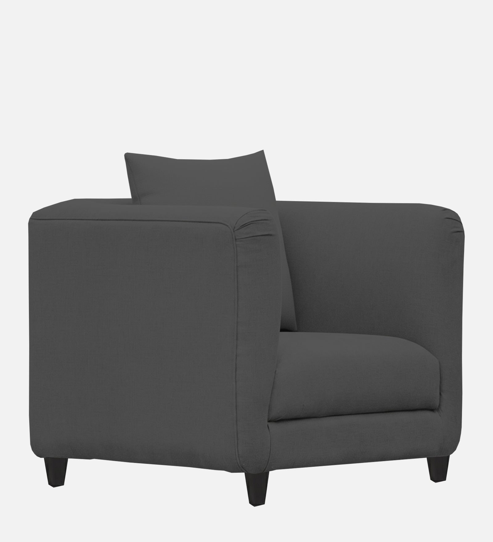 Niki Fabric 1 Seater Sofa In Charcoal Grey Colour - Febonic Living