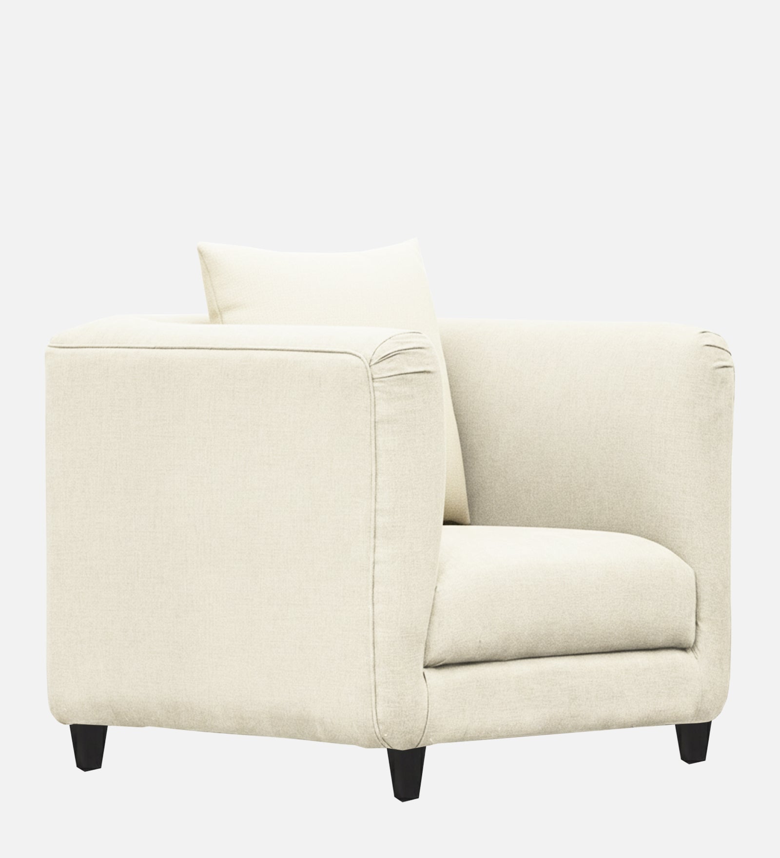 Niki Fabric 1 Seater Sofa In Ivory Cream Colour - Febonic Living