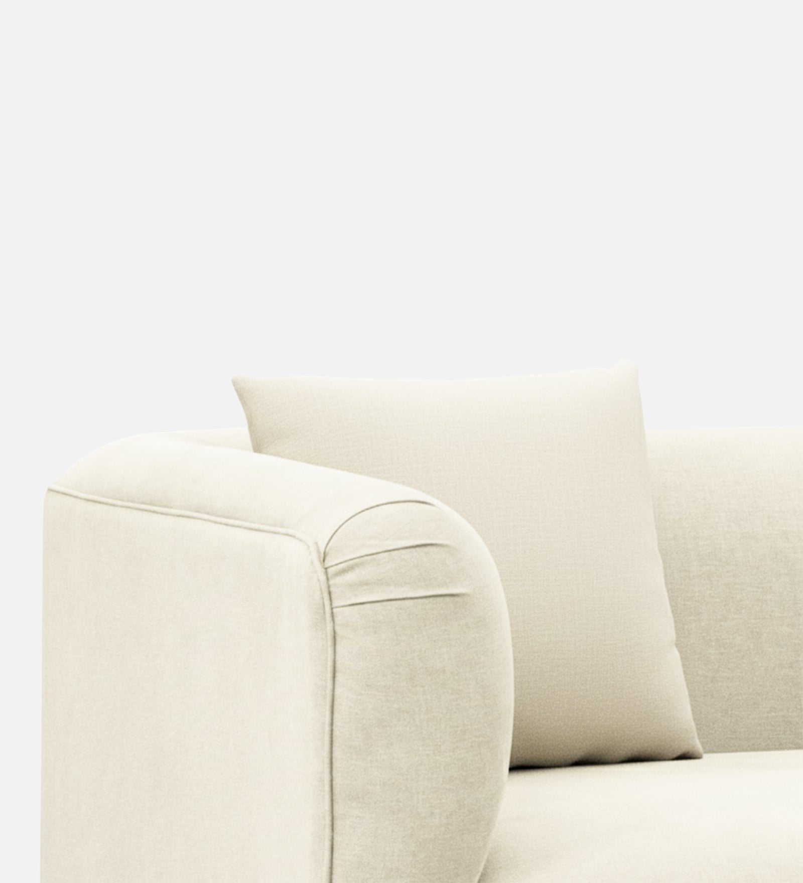 Niki Fabric 1 Seater Sofa In Ivory Cream Colour - Febonic Living