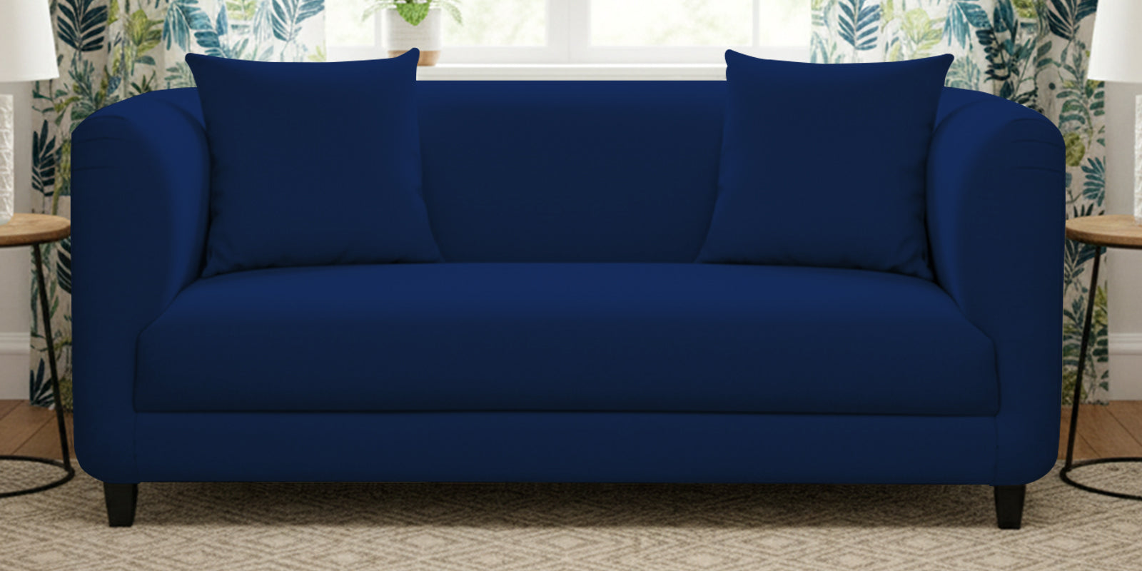 Niki Fabric 2 Seater Sofa In Royal Blue Colour - Febonic Living