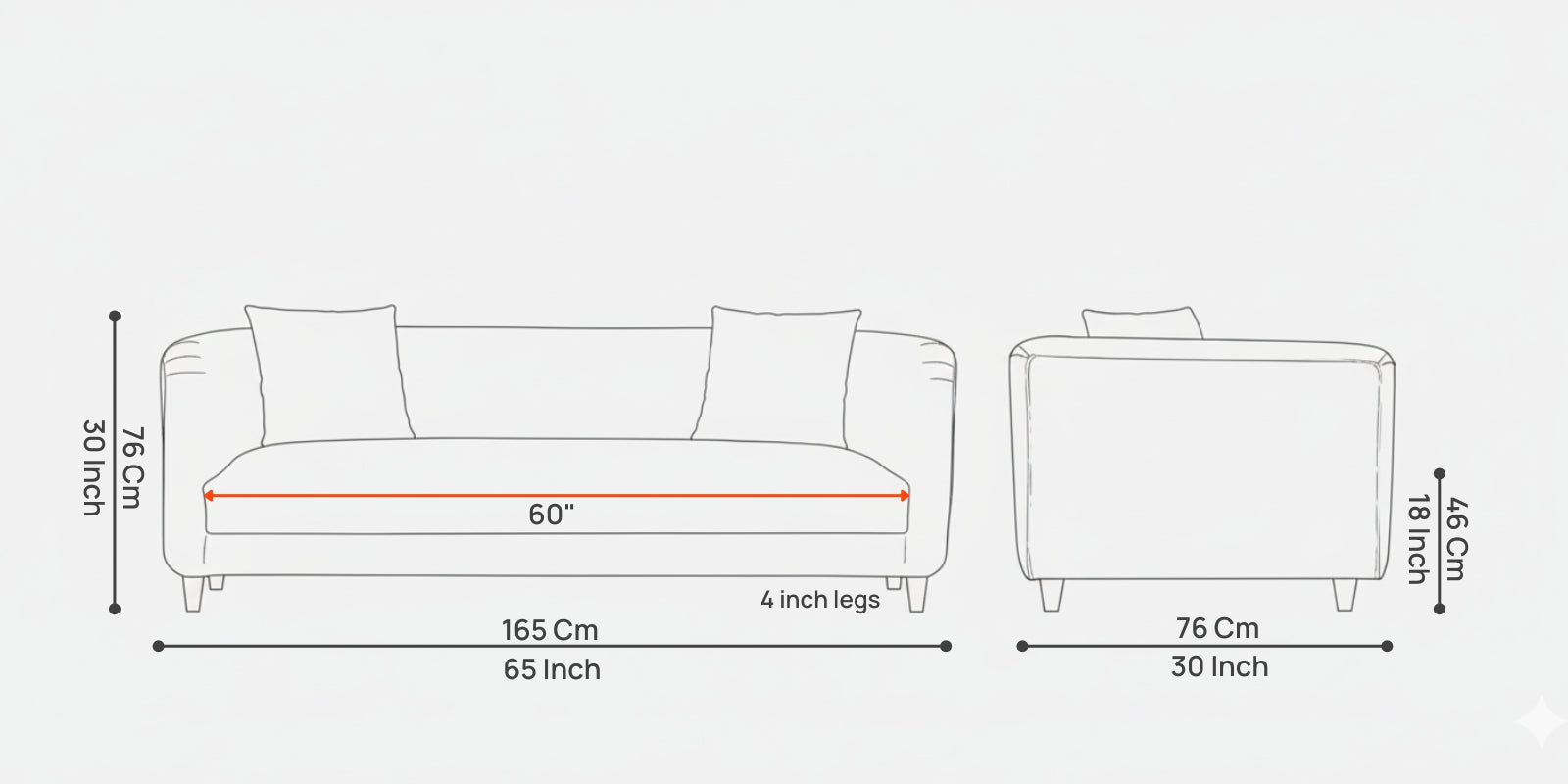 Niki Fabric 3 Seater Sofa In Bold Yellow Colour - Febonic Living