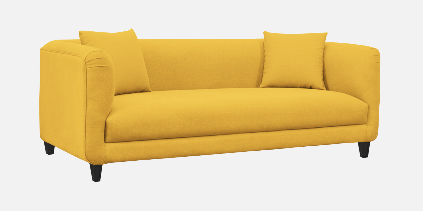 Niki Fabric 3 Seater Sofa In Bold Yellow Colour - Febonic Living