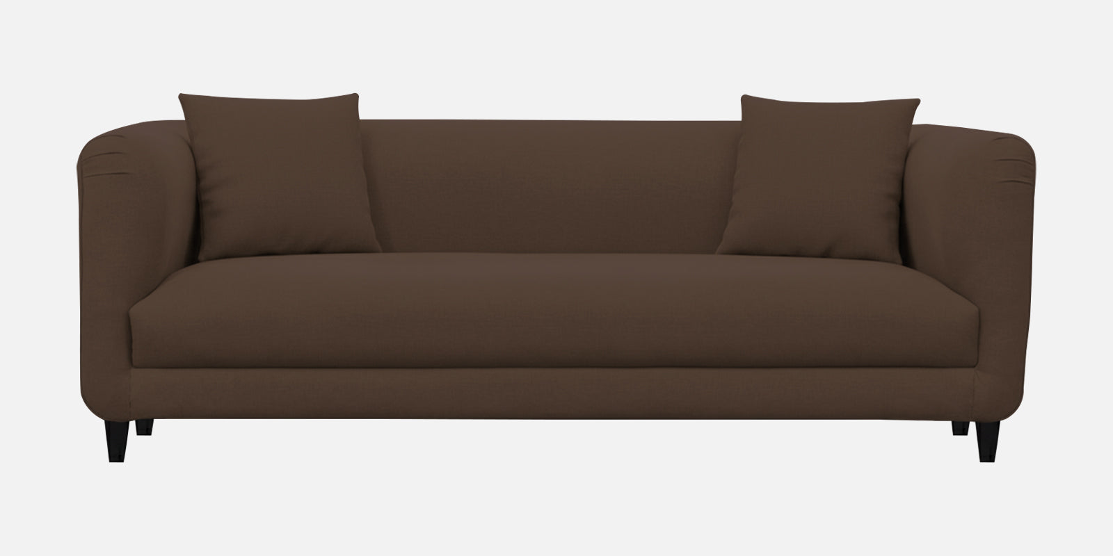 Niki Fabric 3 Seater Sofa In Coffee Brown Colour - Febonic Living