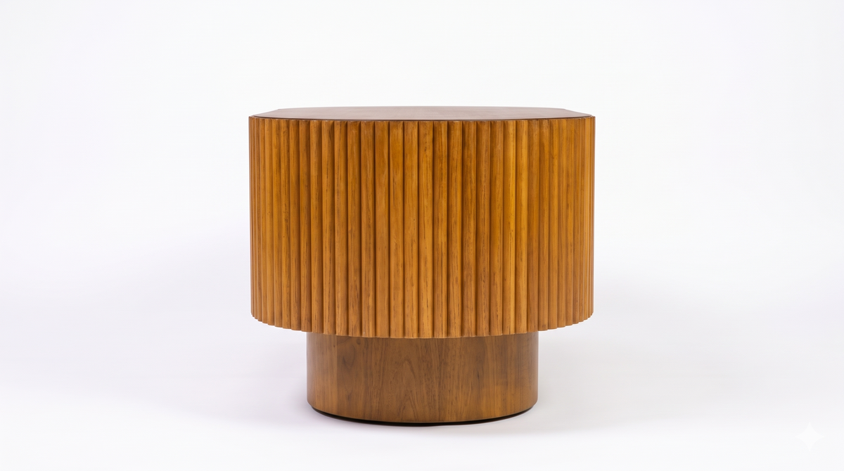 Nisa Sheesham Wood Coffee Table In Teak Finish