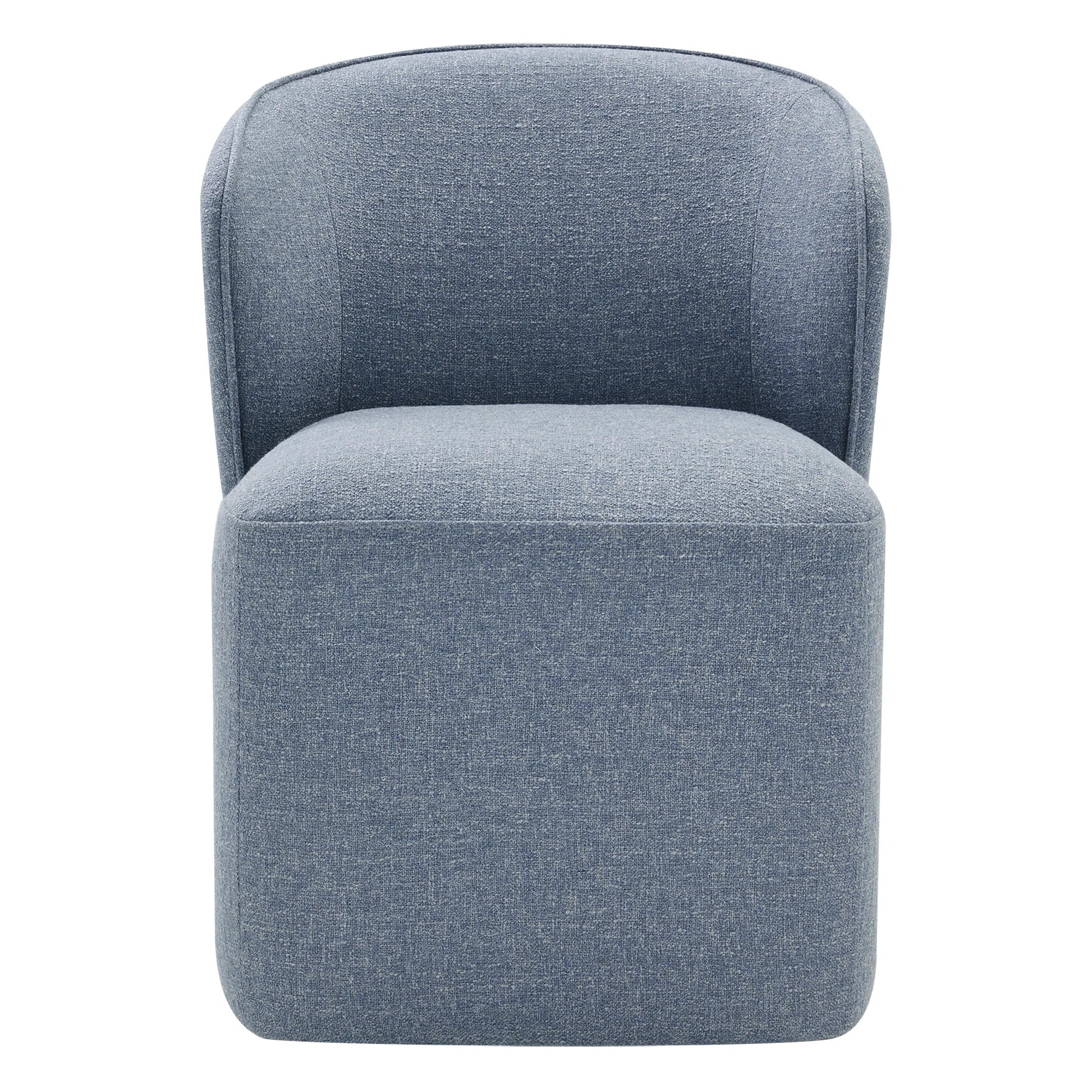 Nokas Fabric Dining Chair In Light Blue Colour (Set of 2)