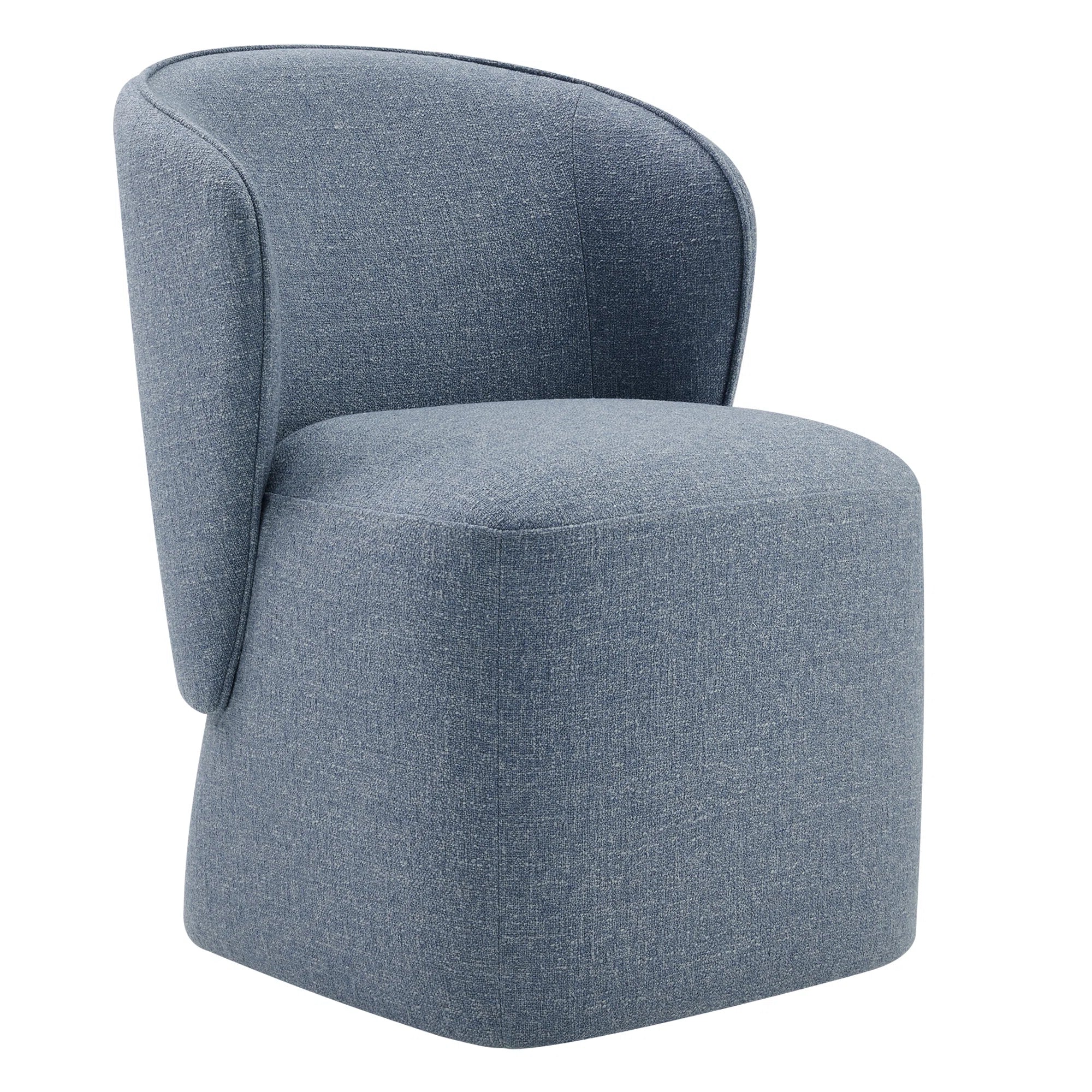 Nokas Fabric Dining Chair In Light Blue Colour (Set of 2)
