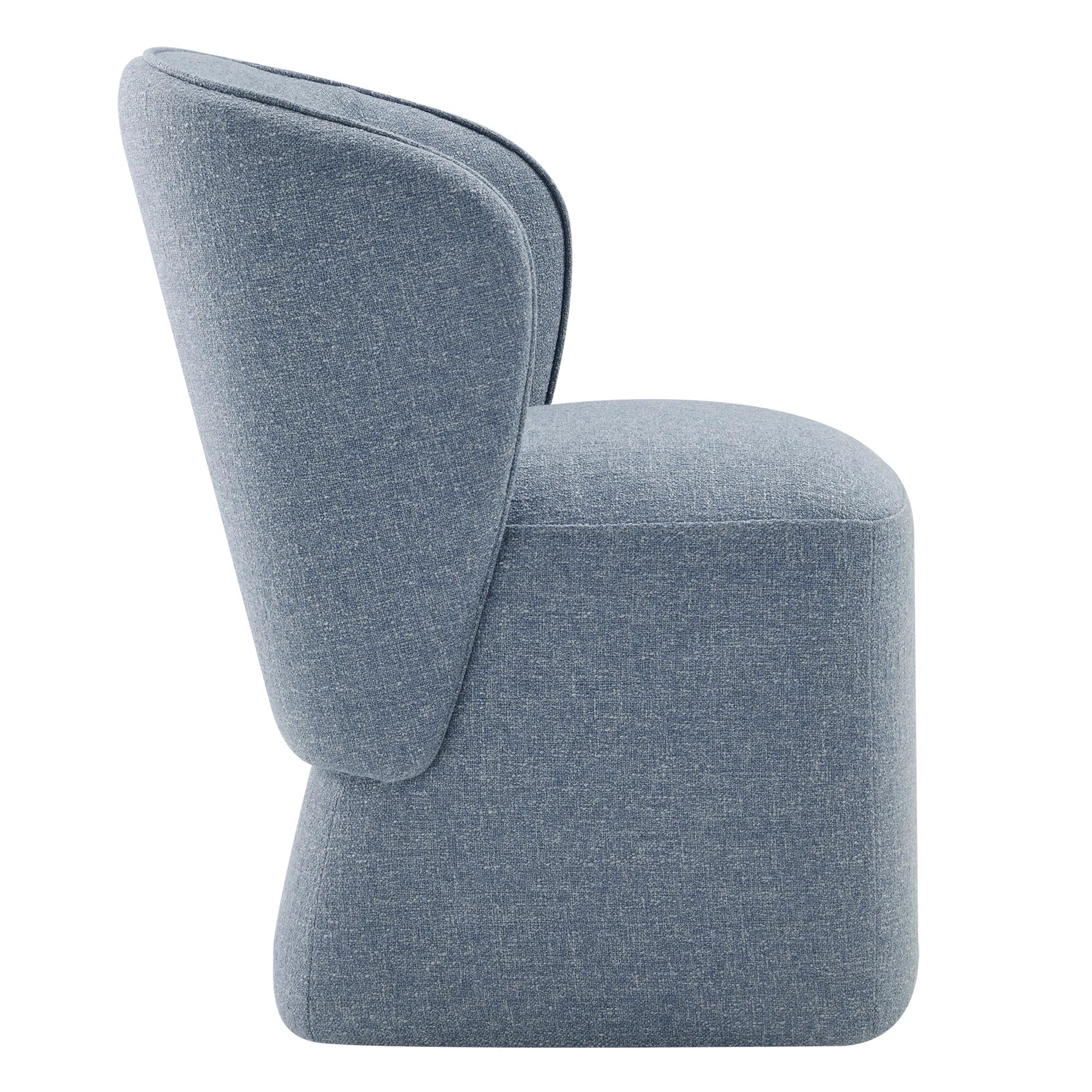 Nokas Fabric Dining Chair In Light Blue Colour (Set of 2)