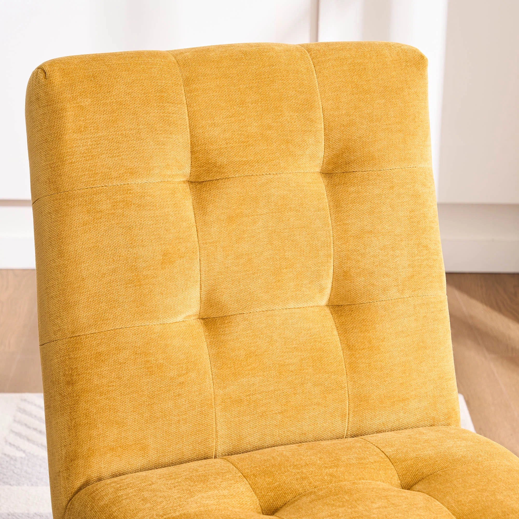 Nolen Fabric Dining Chair In Yellow Colour (Set of 4)