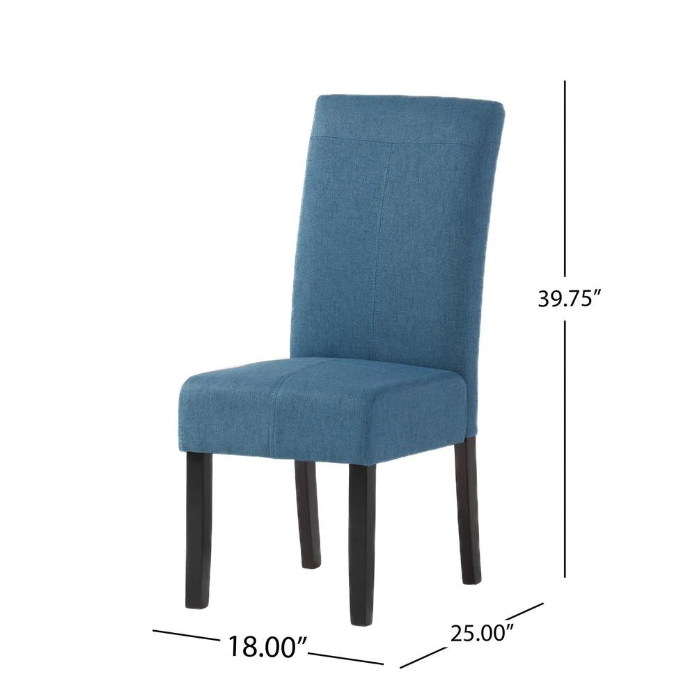 Oblen Fabric Side Chair In Light Blue Colour (Set of 2)