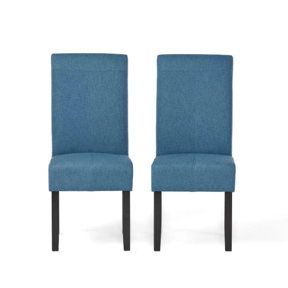Oblen Fabric Side Chair In Light Blue Colour (Set of 2)