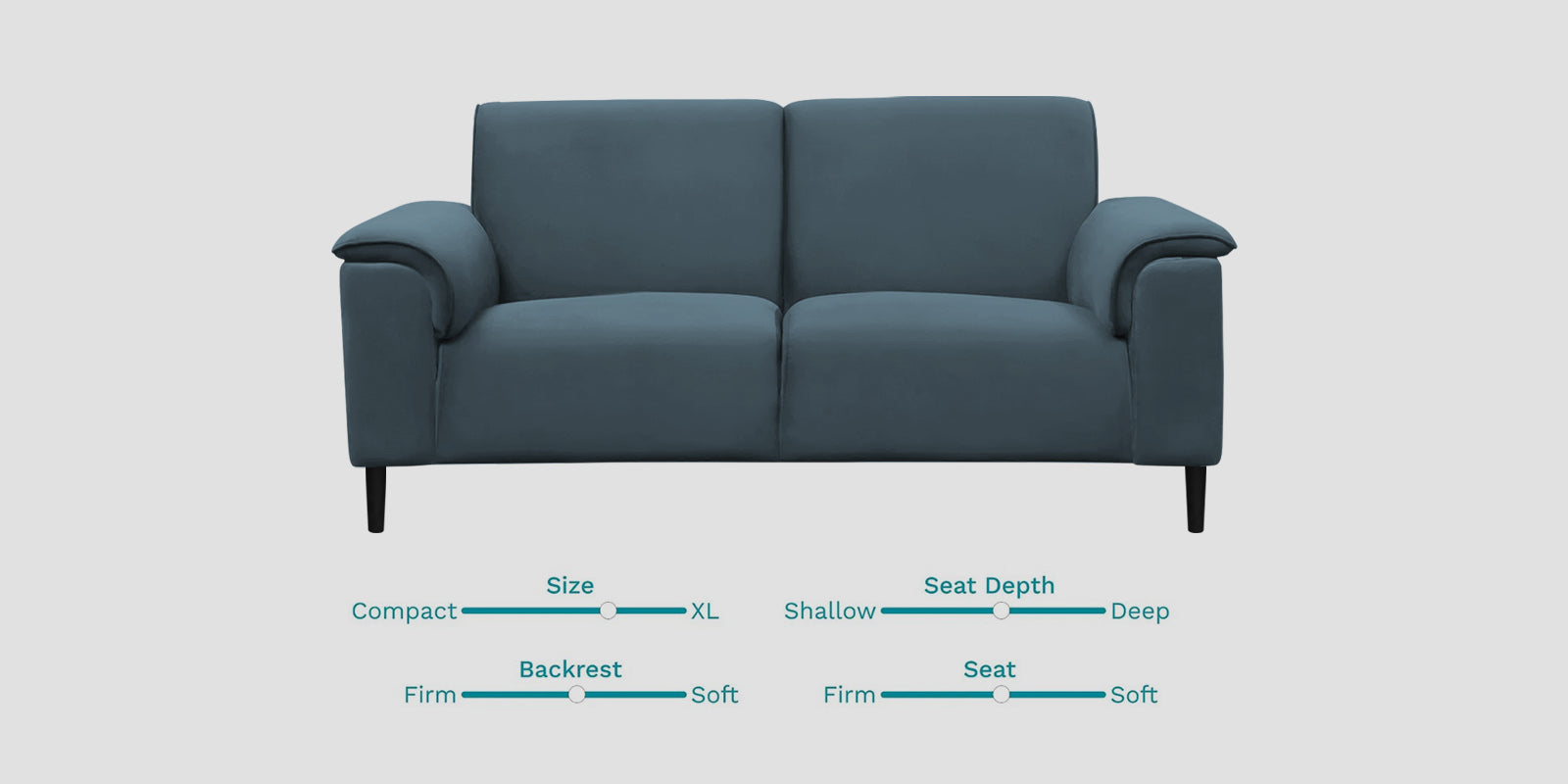 Ocean Velvet 2 Seater Sofa In Oxford Blue Colour - Febonic Living