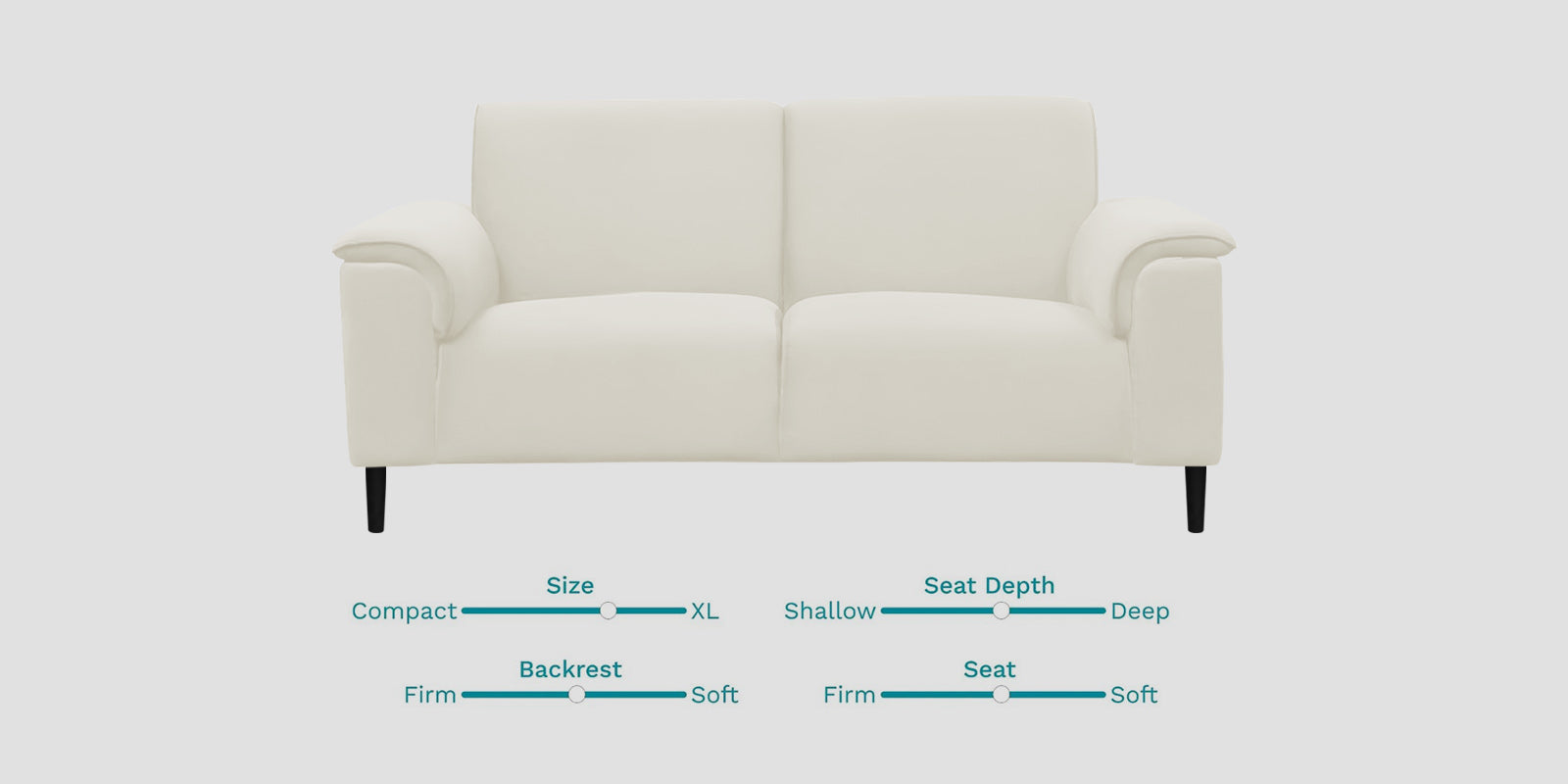 Ocean Velvet 2 Seater Sofa In Warm White Colour - Febonic Living