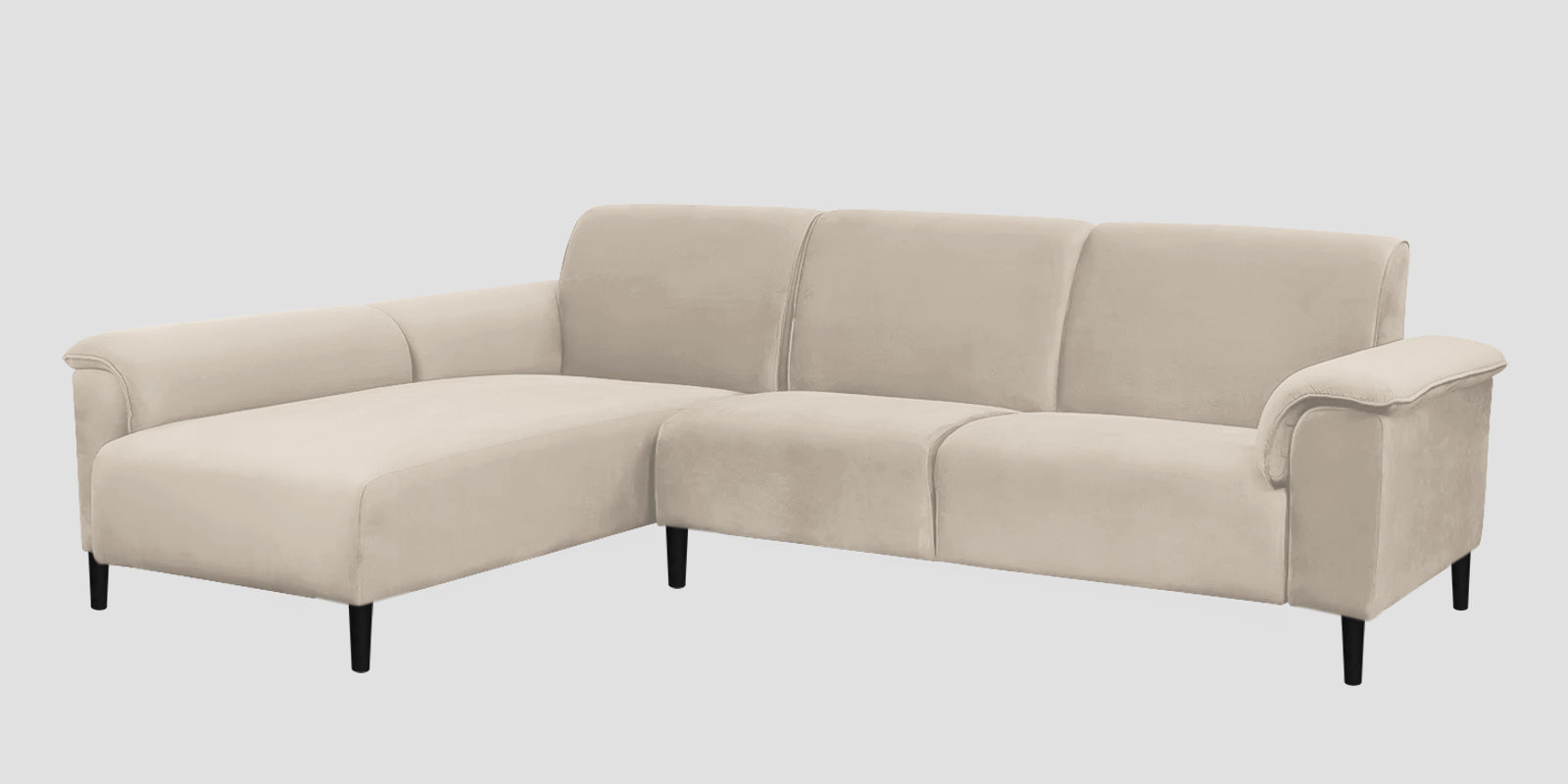 Ocean Velvet RHS Sectional Sofa (2+ Lounger) In Camel Beige Colour - Febonic Living