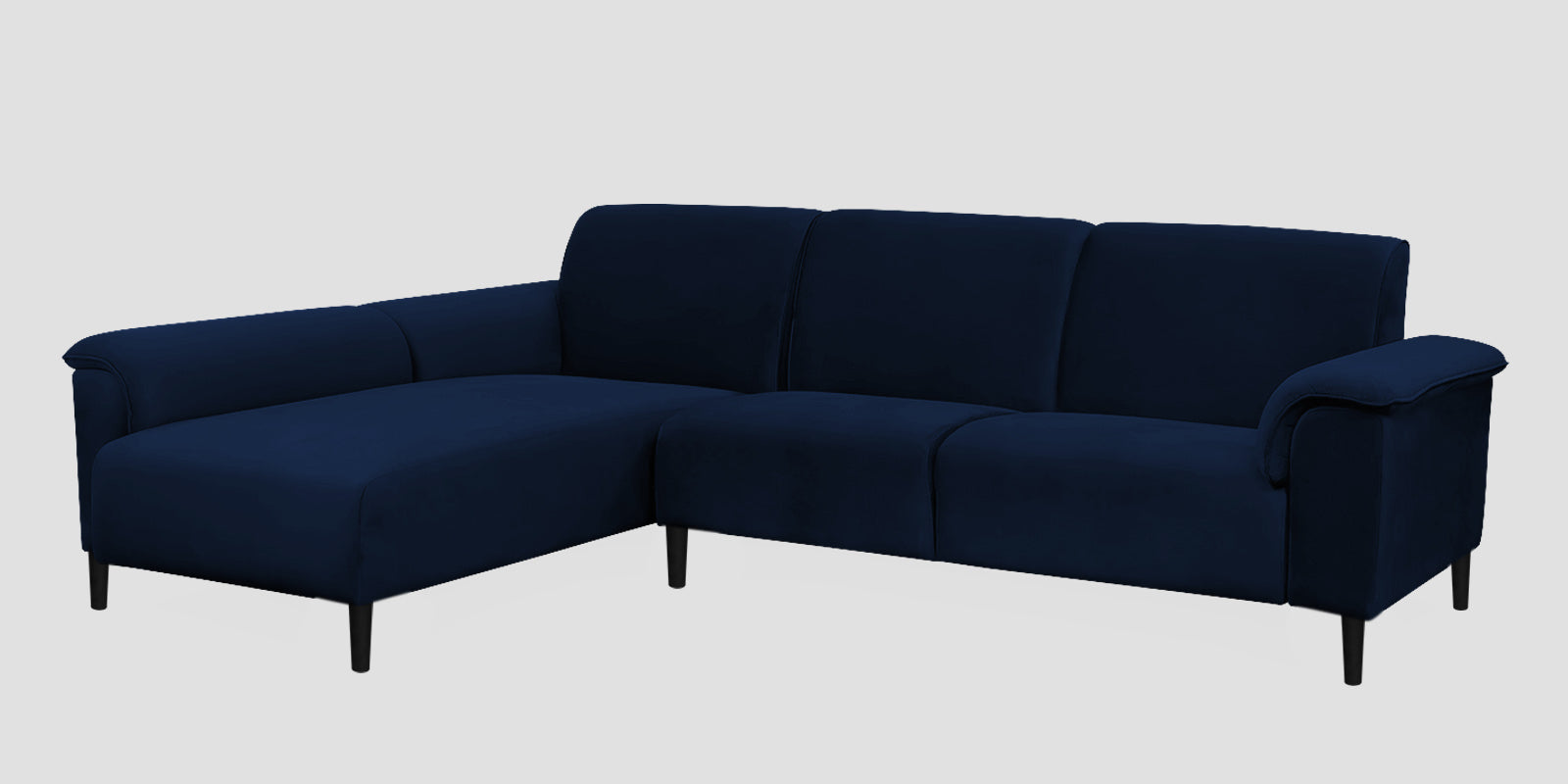 Ocean Velvet RHS Sectional Sofa (2+ Lounger) In Imperial Blue Colour - Febonic Living