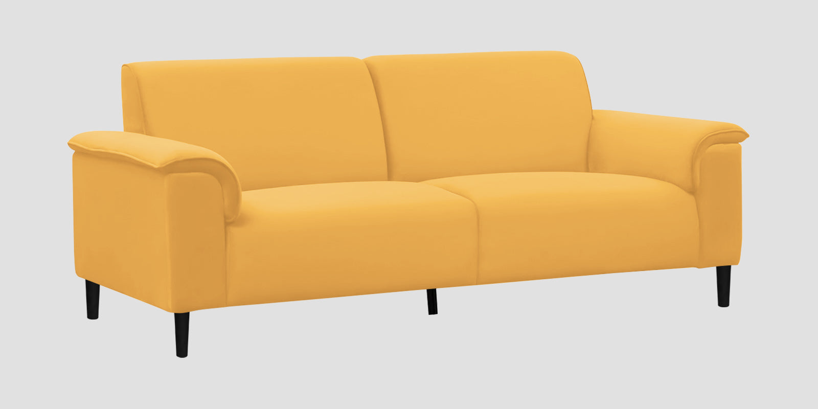 Ocean Velvet 3 Seater Sofa In Turmeric Yellow Colour - Febonic Living