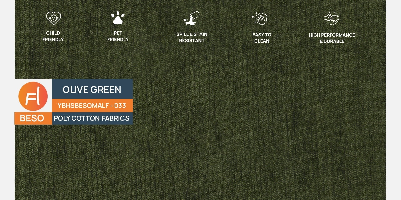 Benjamin Fabric 3 Seater Sofa In Olive Green Colour - Febonic Living
