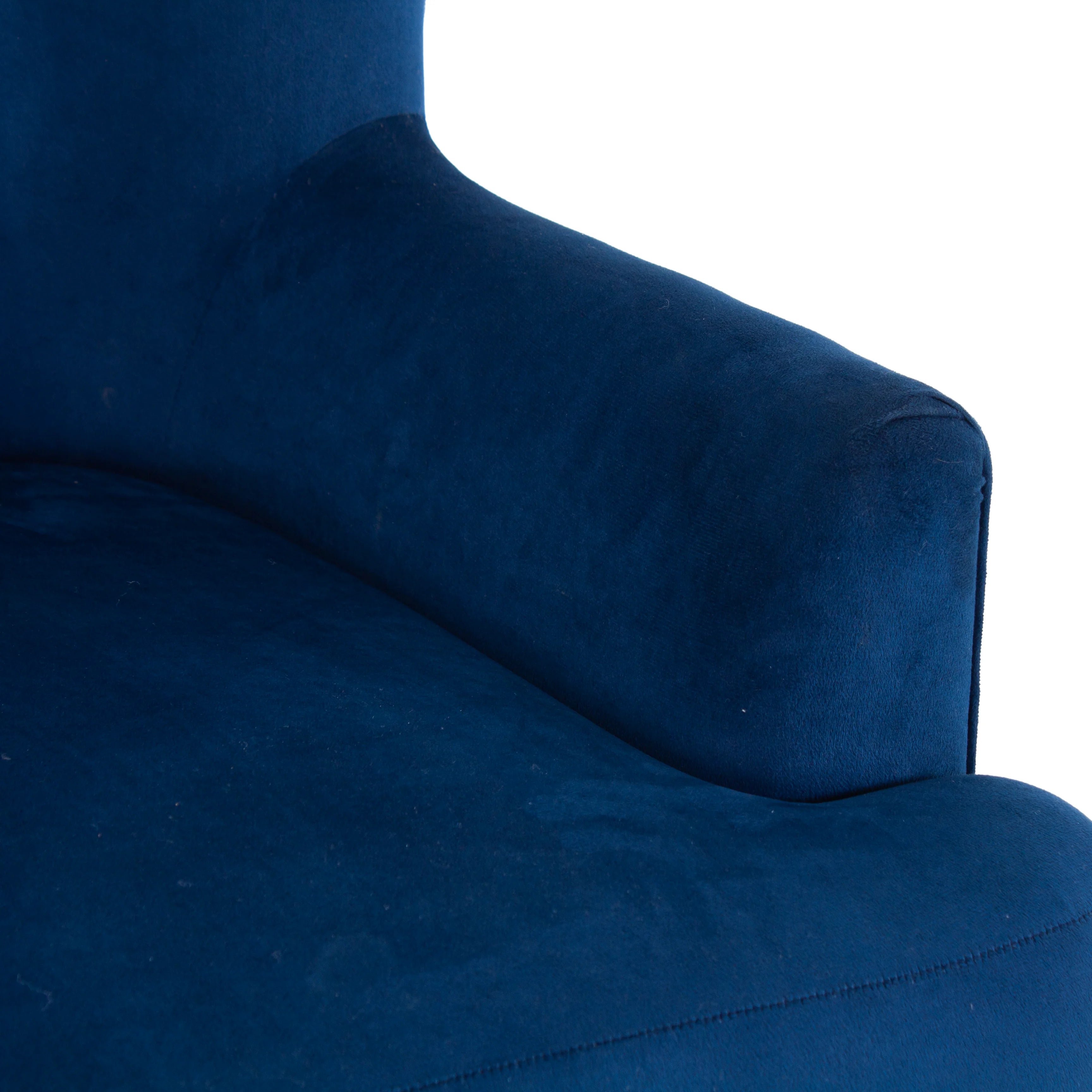 Ponny Velvet Arm Chair In Imperial Blue Colour - Febonic Living