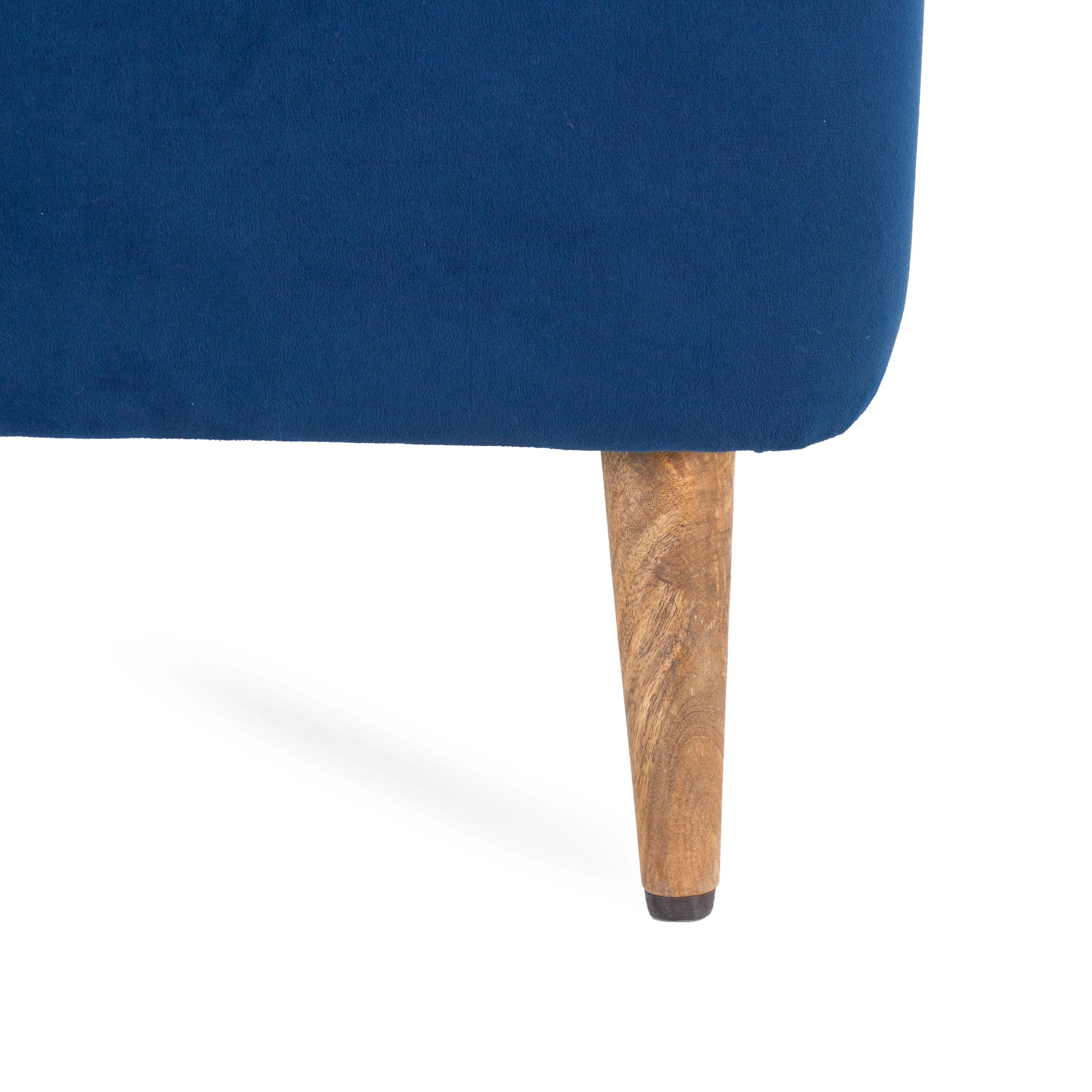 Ponny Velvet Arm Chair In Imperial Blue Colour - Febonic Living